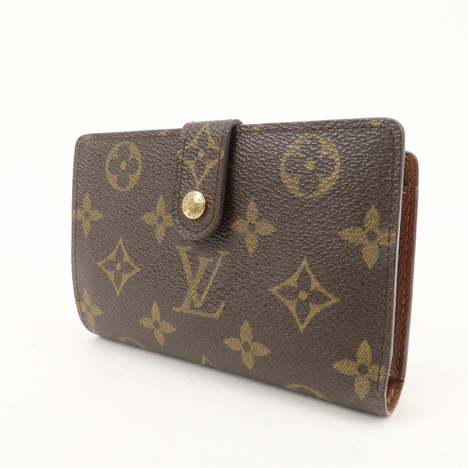 Louis Vuitton Monogram Porte Monnaie Viennois Wallet Brown M61663 Used