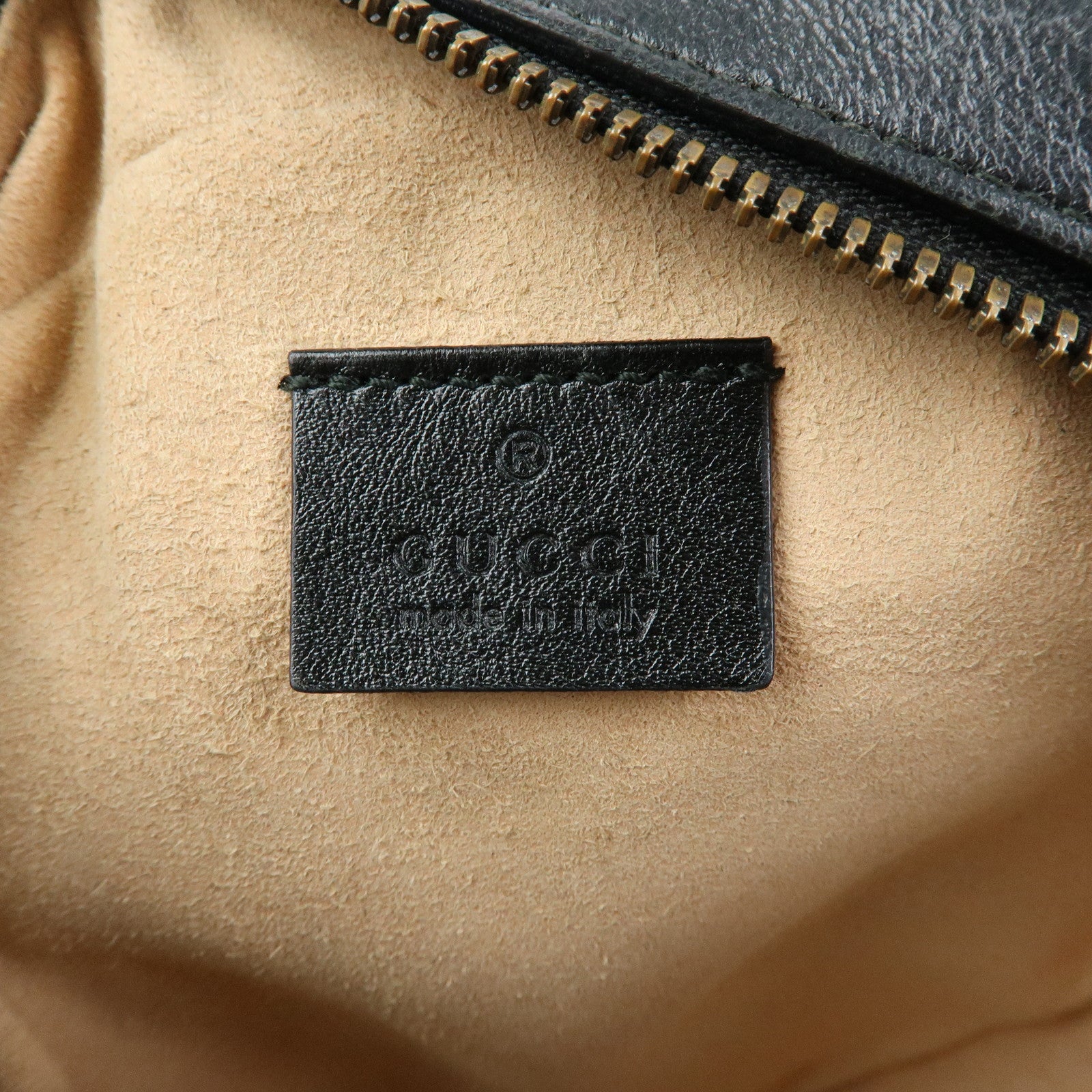 GUCCI GG Marmont Leather Chain Shoulder Round Bag Black 550154