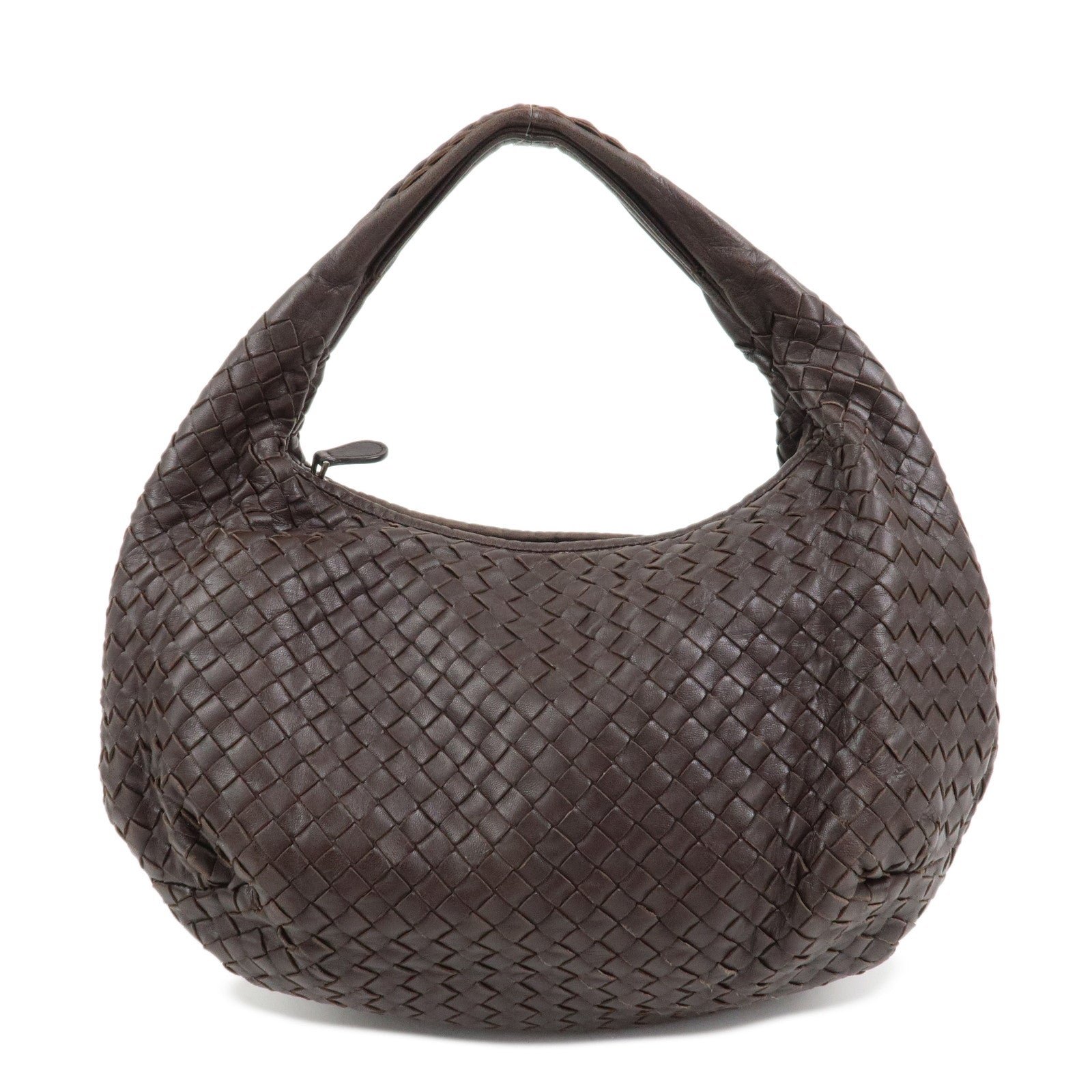 BOTTEGA VENETA Intrecciato Leather Hobo Shoulder Bag Brown 232499