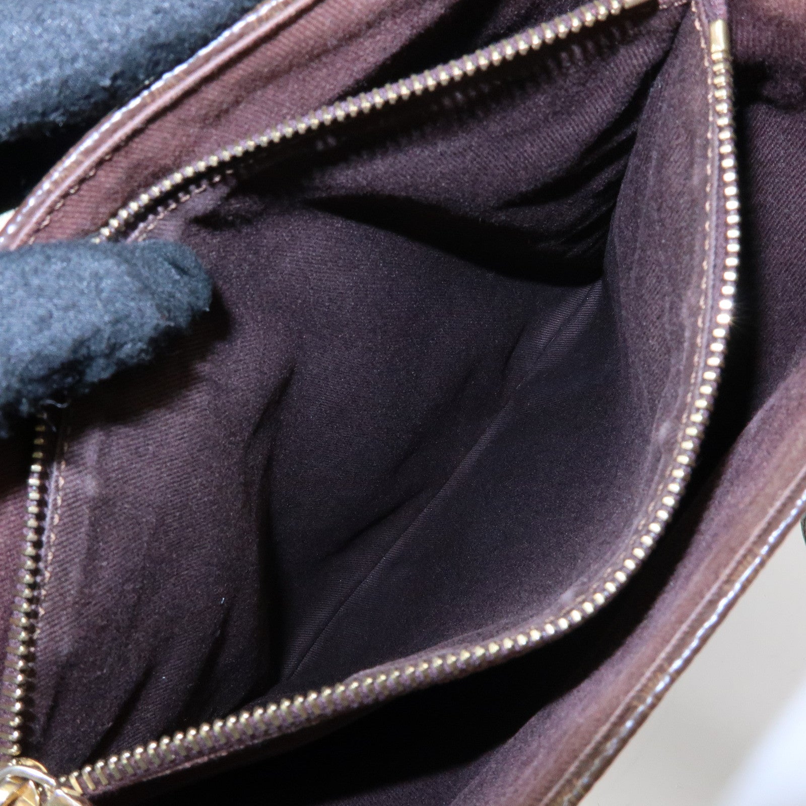 CELINE Macadam PVC Leather Tote Bag Hand Bag Shoulder Bag Brown