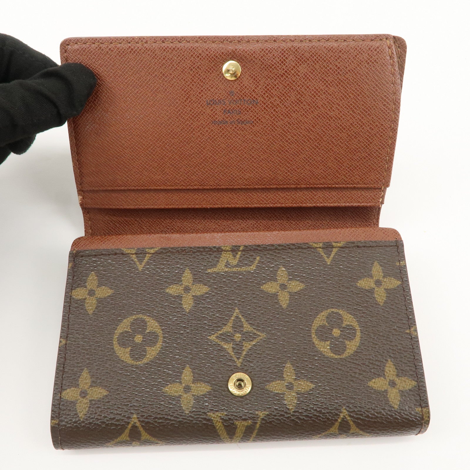 Louis Vuitton Monogram Porte Monnaie Billets Tresor Wallet M6173 Used