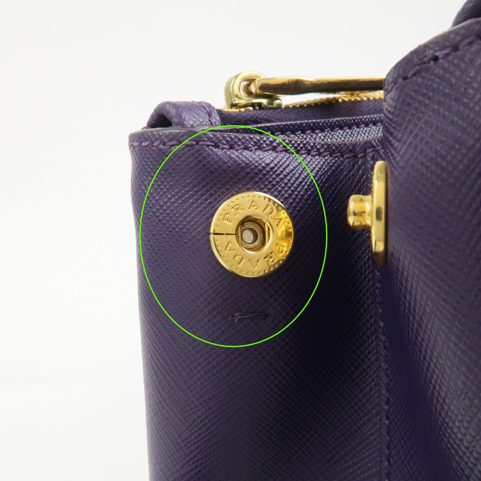 PRADA Saffiano Leather Galleria 2Way Bag Hand Bag Purple BN1786