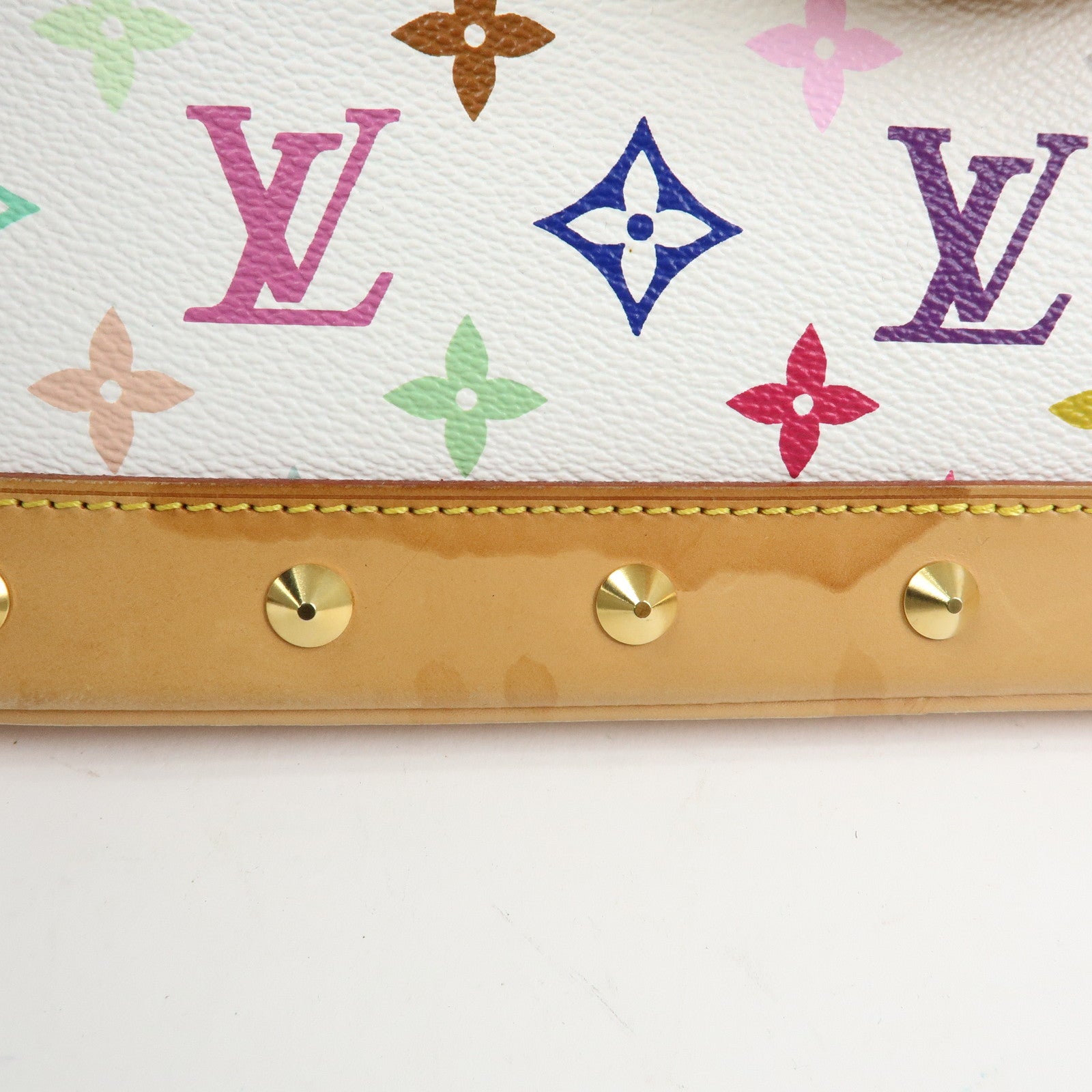 Louis Vuitton Monogram Multicolor Alma PM Hand Bag Blanc M92647