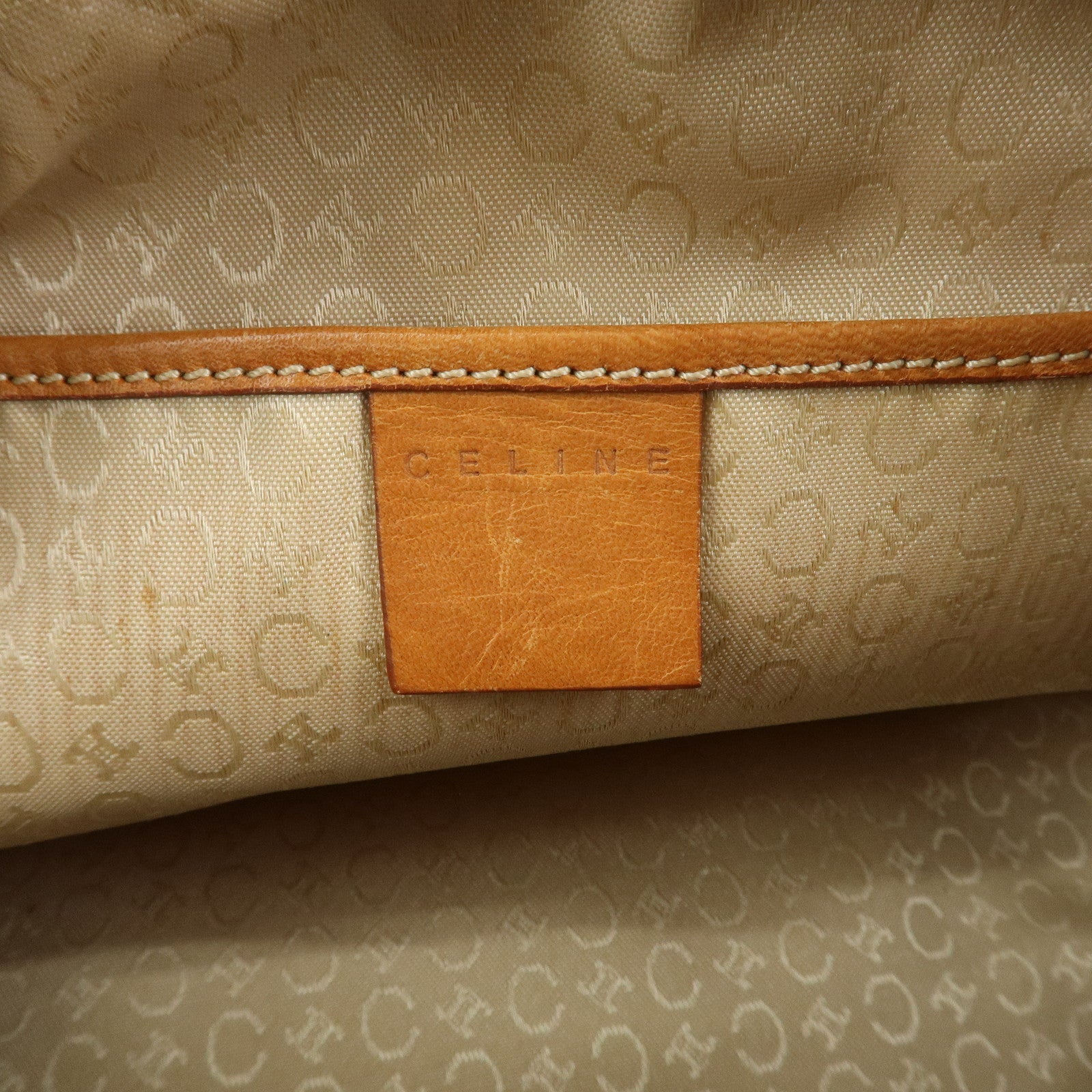 CELINE C Macadam Suede Shoulder Bag Hand Bag Red