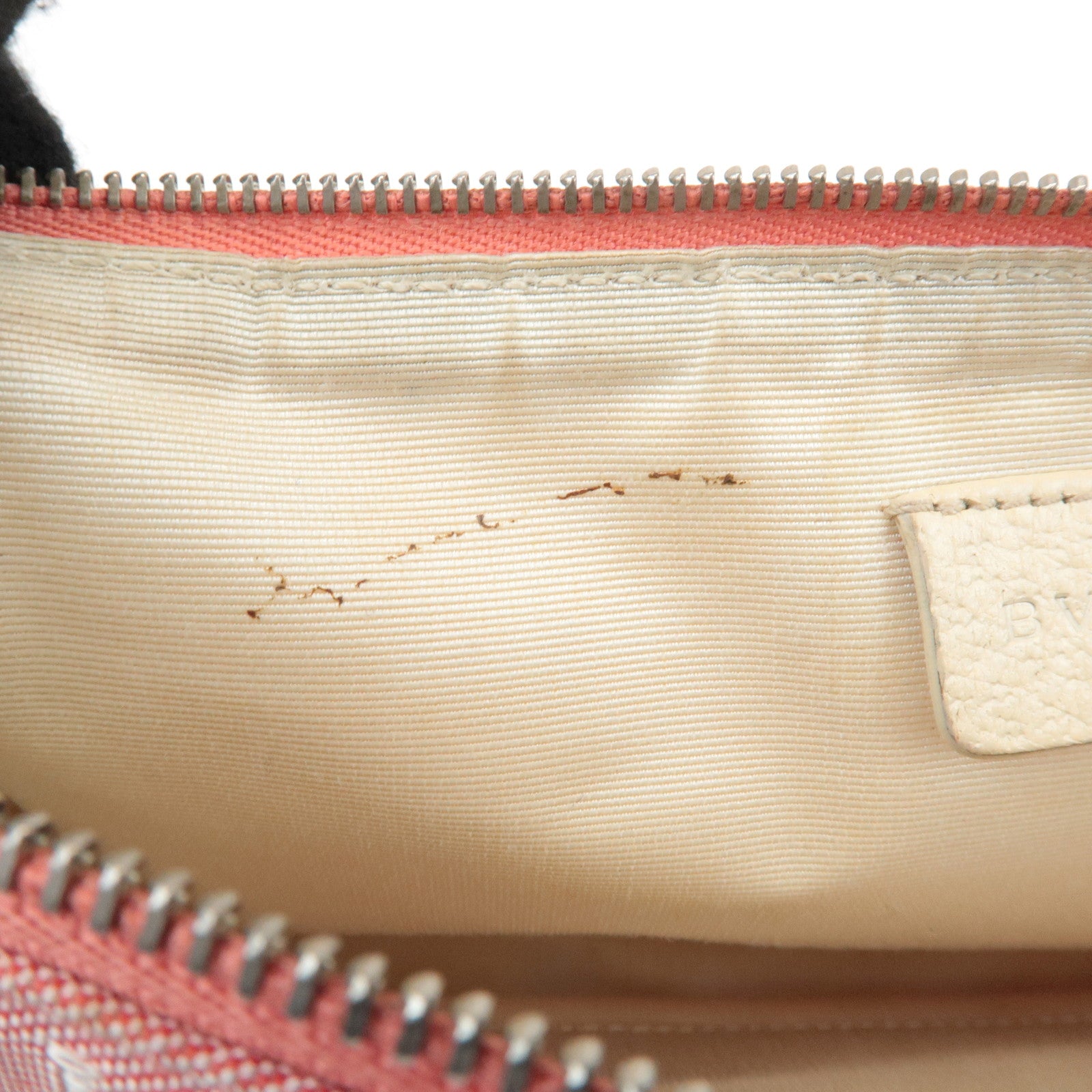 BVLGARI Logo Mania Leather Canvas Shoulder Bag Hand Bag Pink Used