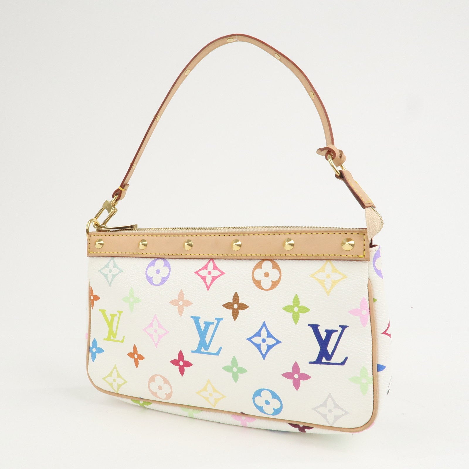 Louis Vuitton Monogram Multicolor Pochette Accessoires Blanc M92649
