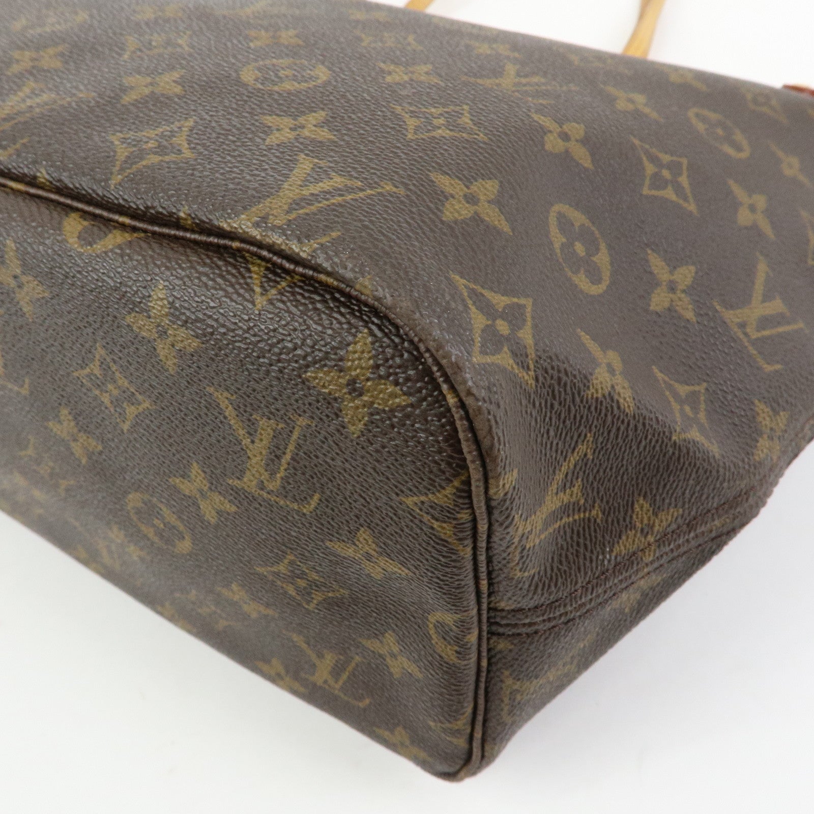 Louis Vuitton Monogram Neverfull MM Tote Shoulder Bag Brown M40156