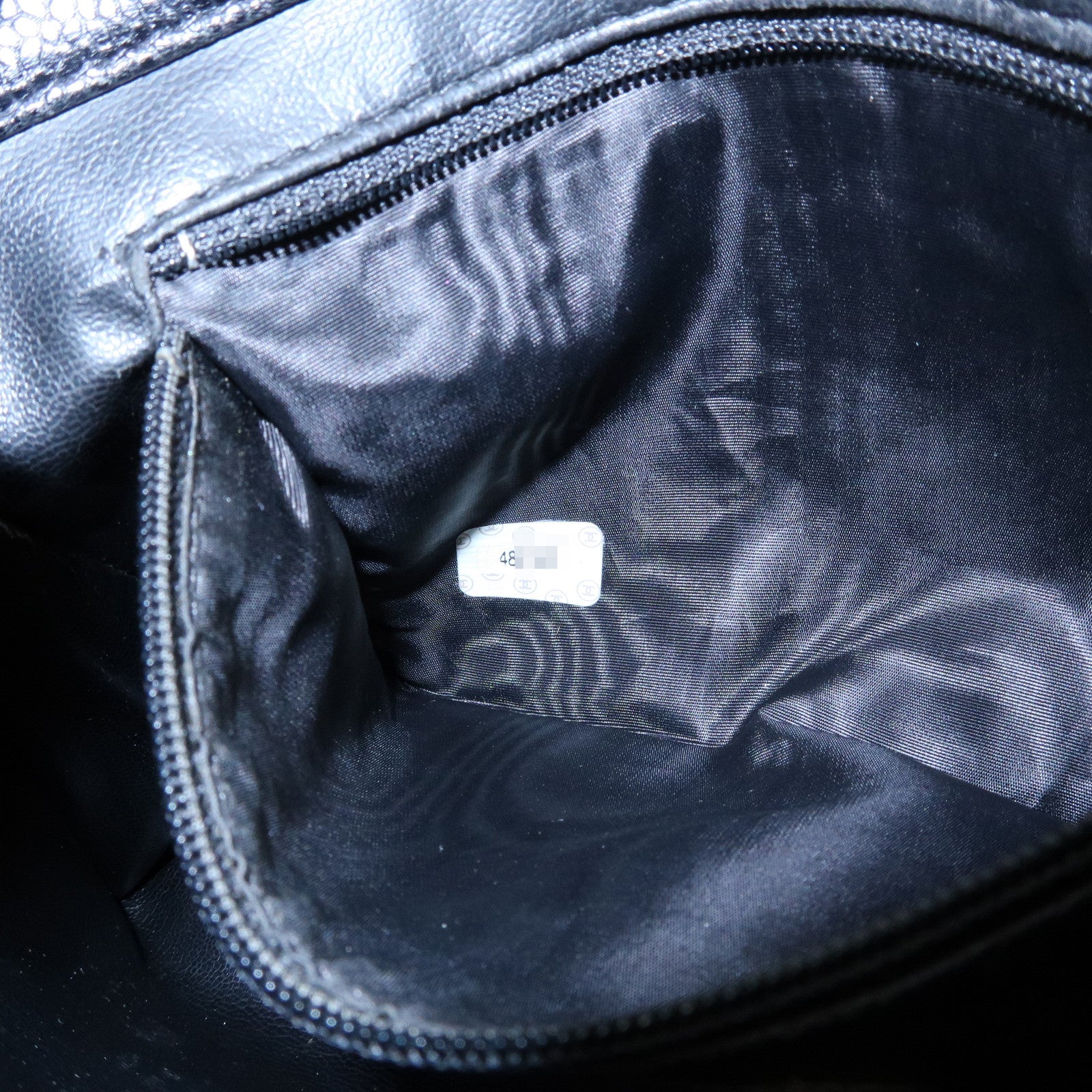 CHANEL COCO Mark Caviar Skin Cosmetic Pouch Makeup Bag Black