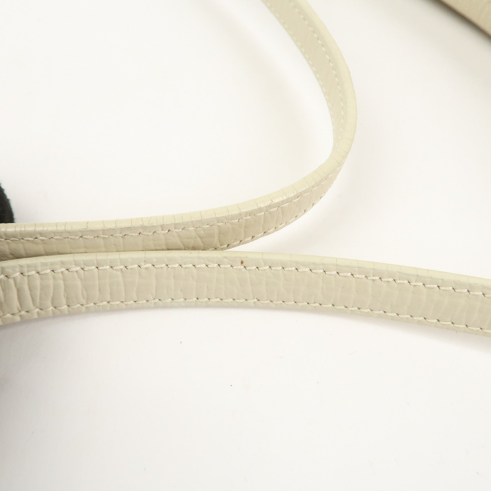 LOEWE Leather Shoulder Bag Hand Bag Ivory