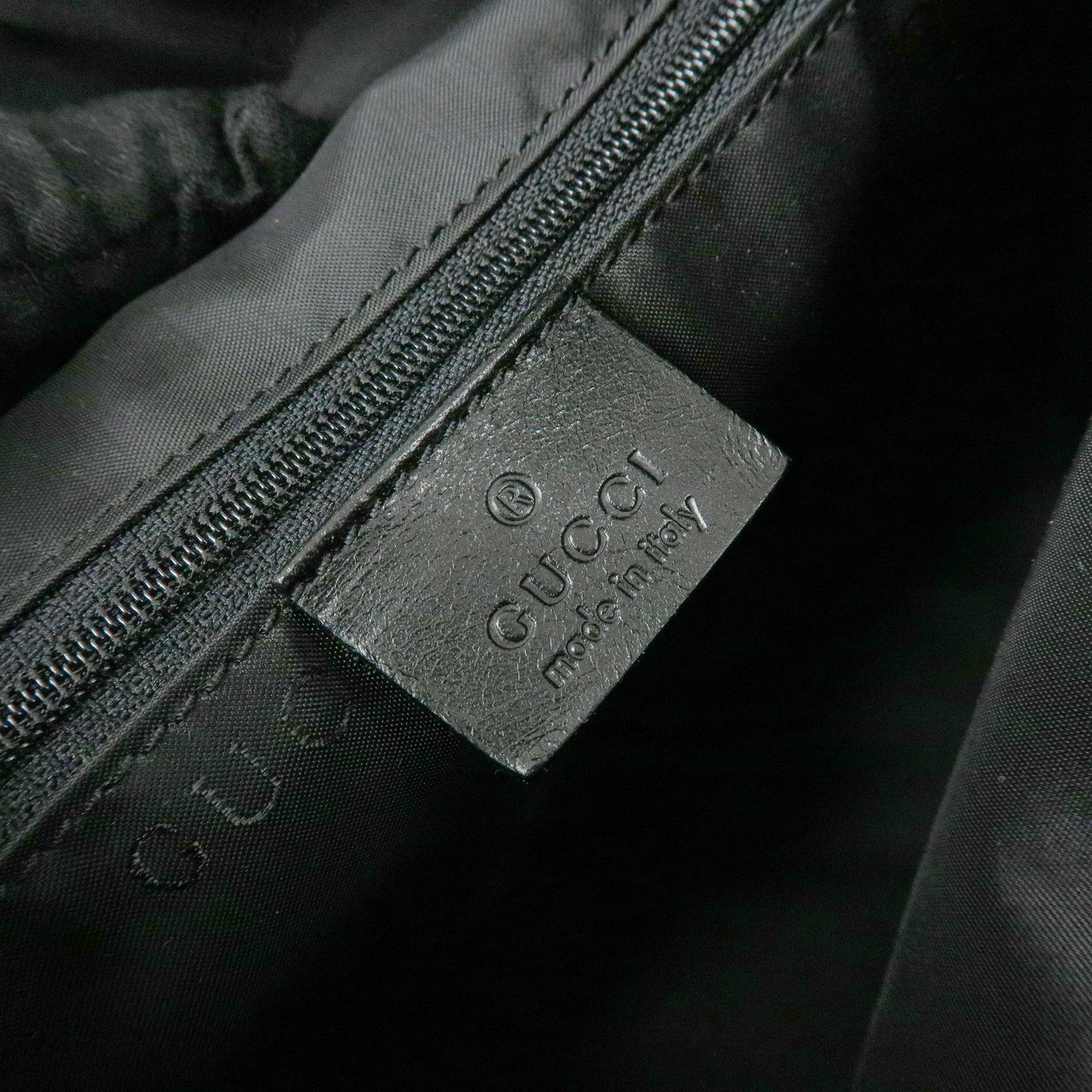 GUCCI Leather Shoulder Bag Hand Bag Black 001・3766