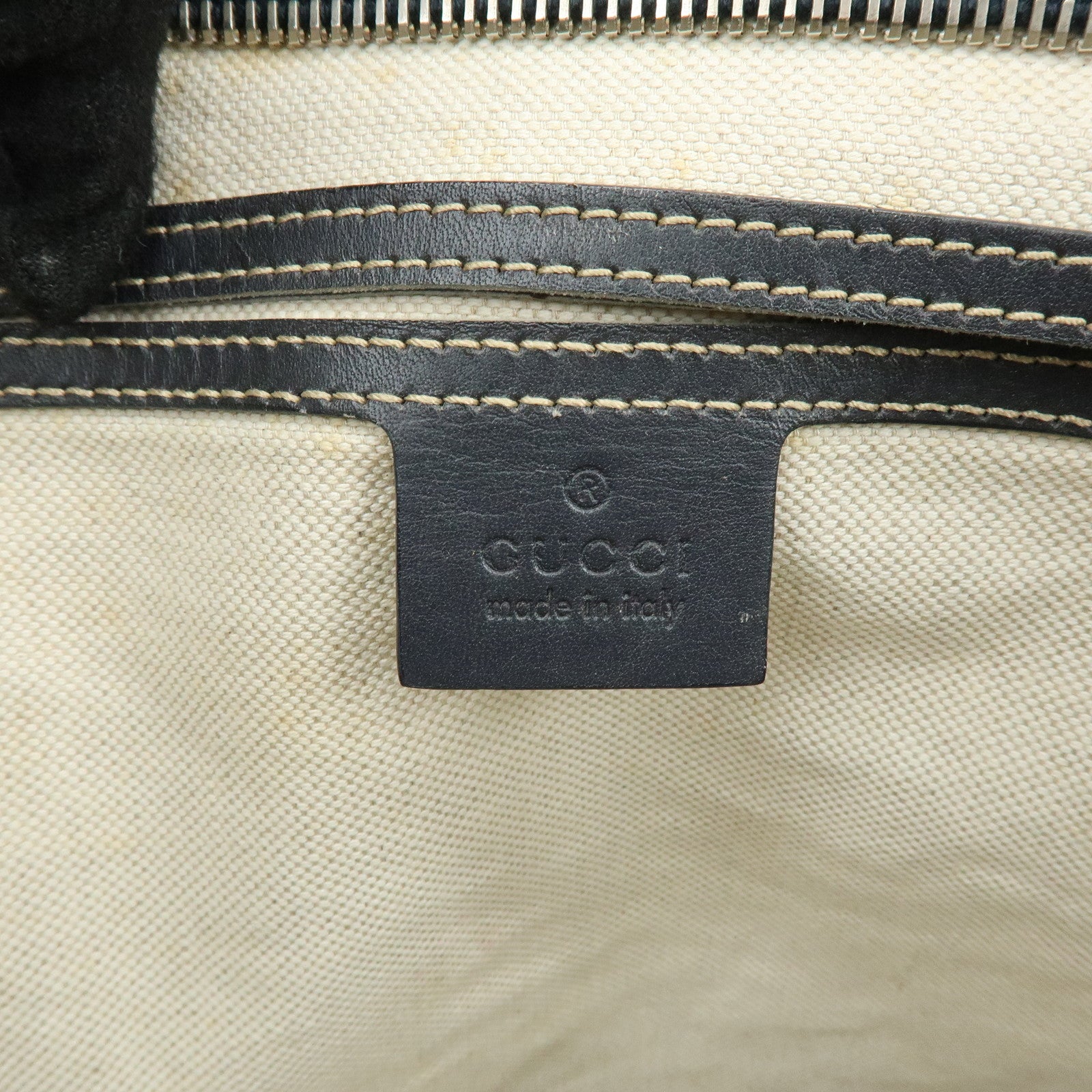 GUCCI GG Supreme Shoulder Bag Crossbody Bag Gray Navy Beige 201446
