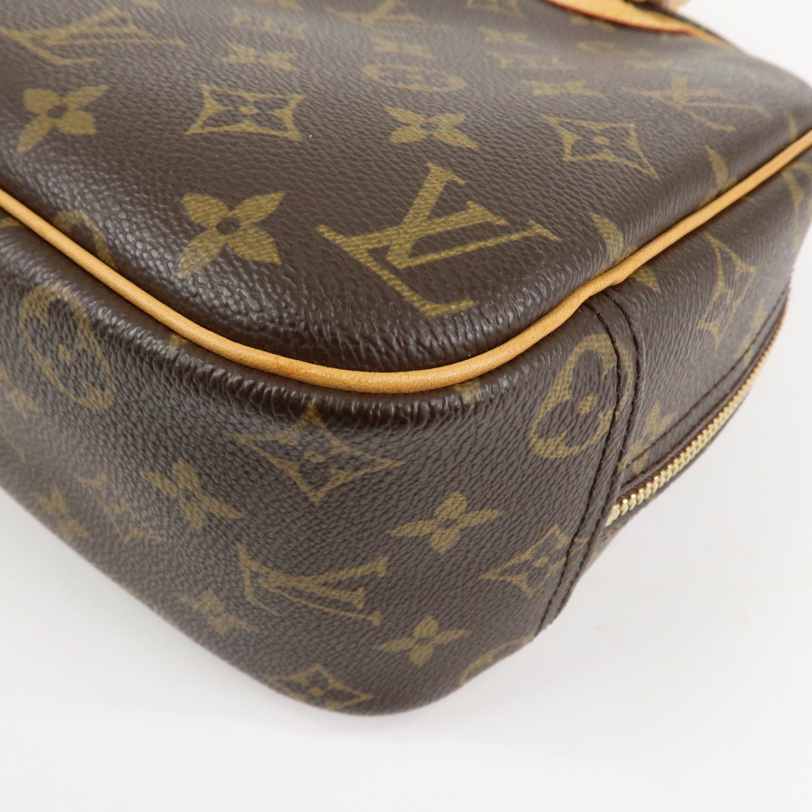 Louis Vuitton Monogram Trueville Hand Bag Brown M42228 Used