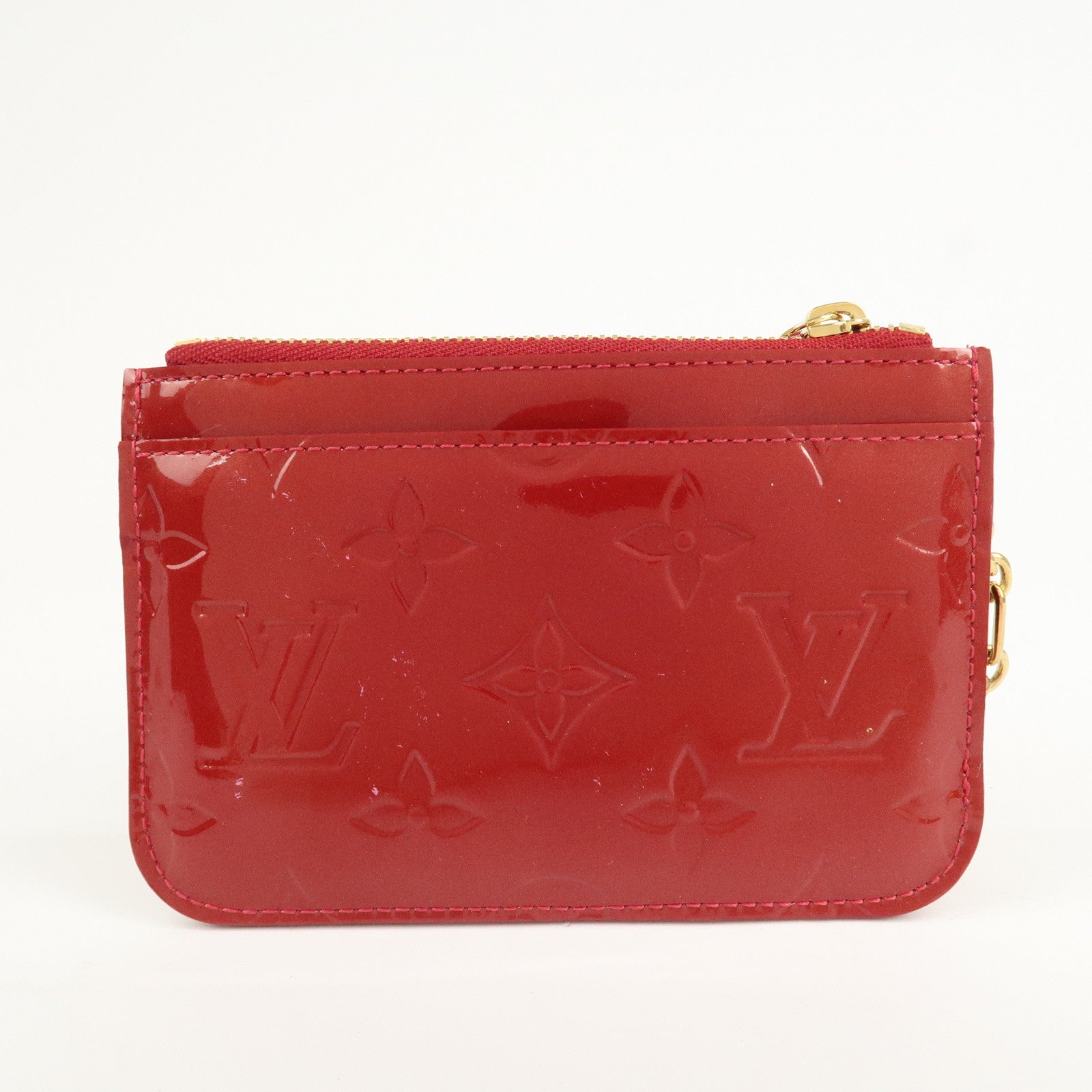 Louis Vuitton Monogram Vernis Pochette Cles NM Cerise M90214