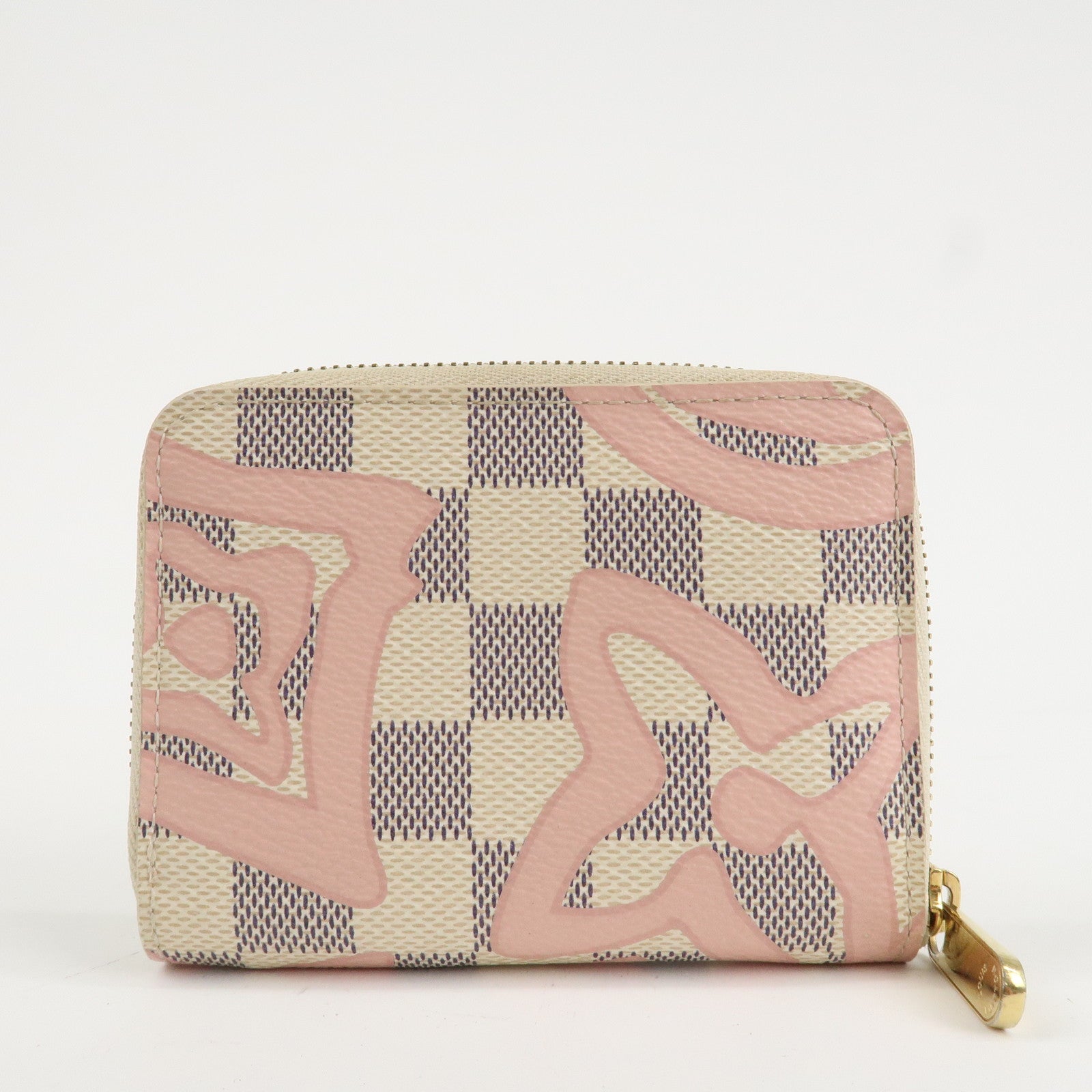 Louis Vuitton Damier Azur Tahiti Zippy Coin Purse Wallet N60098 Used