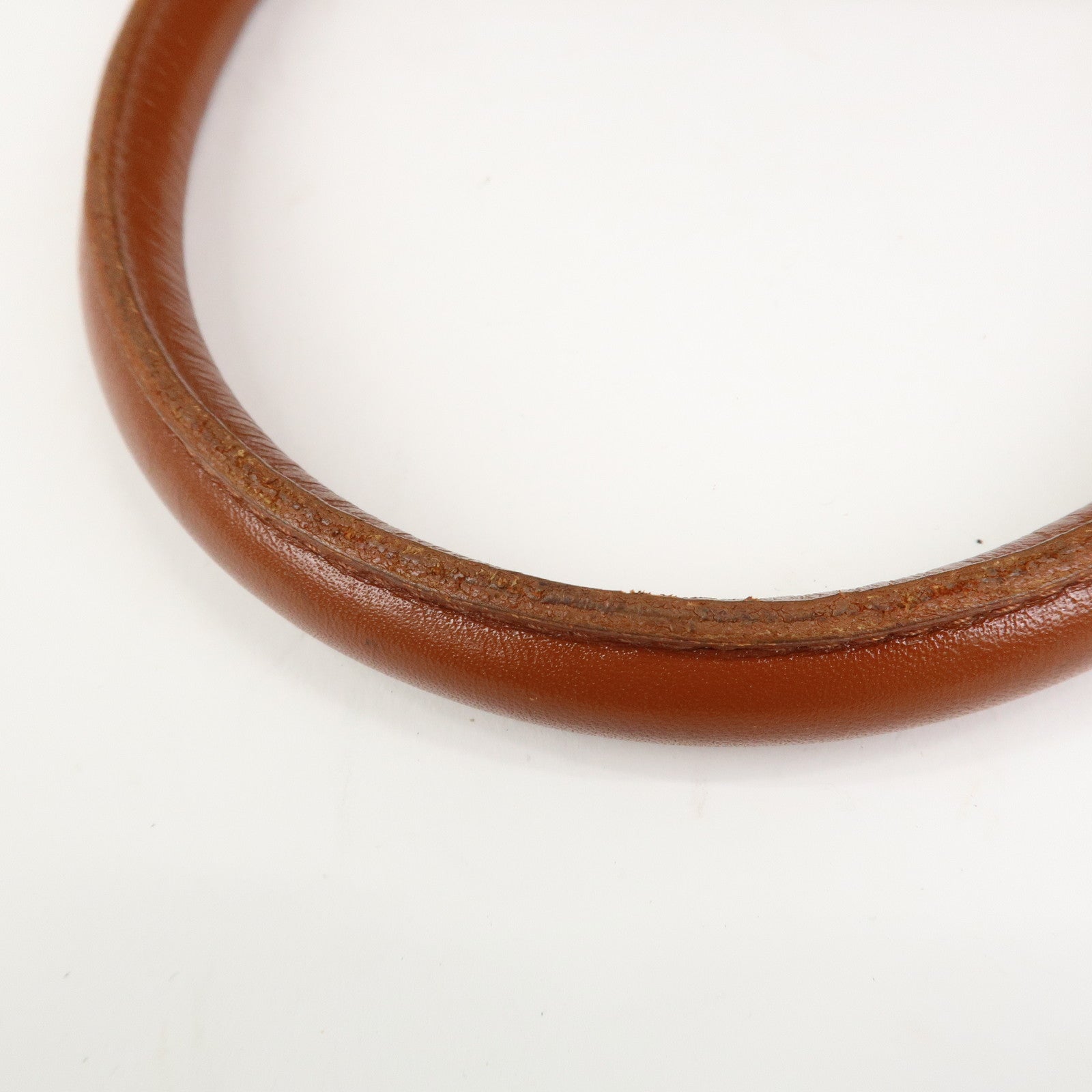 MCM Visetos Leather Boston Bag Hand Bag Brown