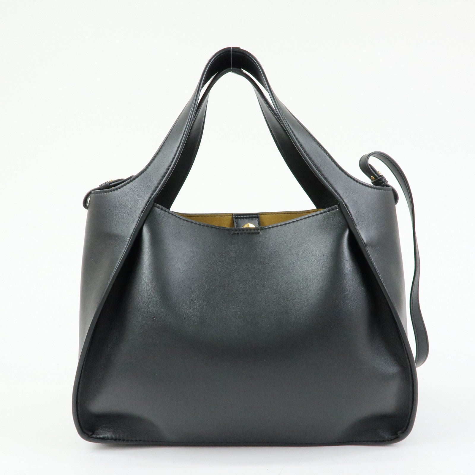 STELLA MCCARTNEY Faux Leather 2Way Shoulder Bag Hand Bag Black