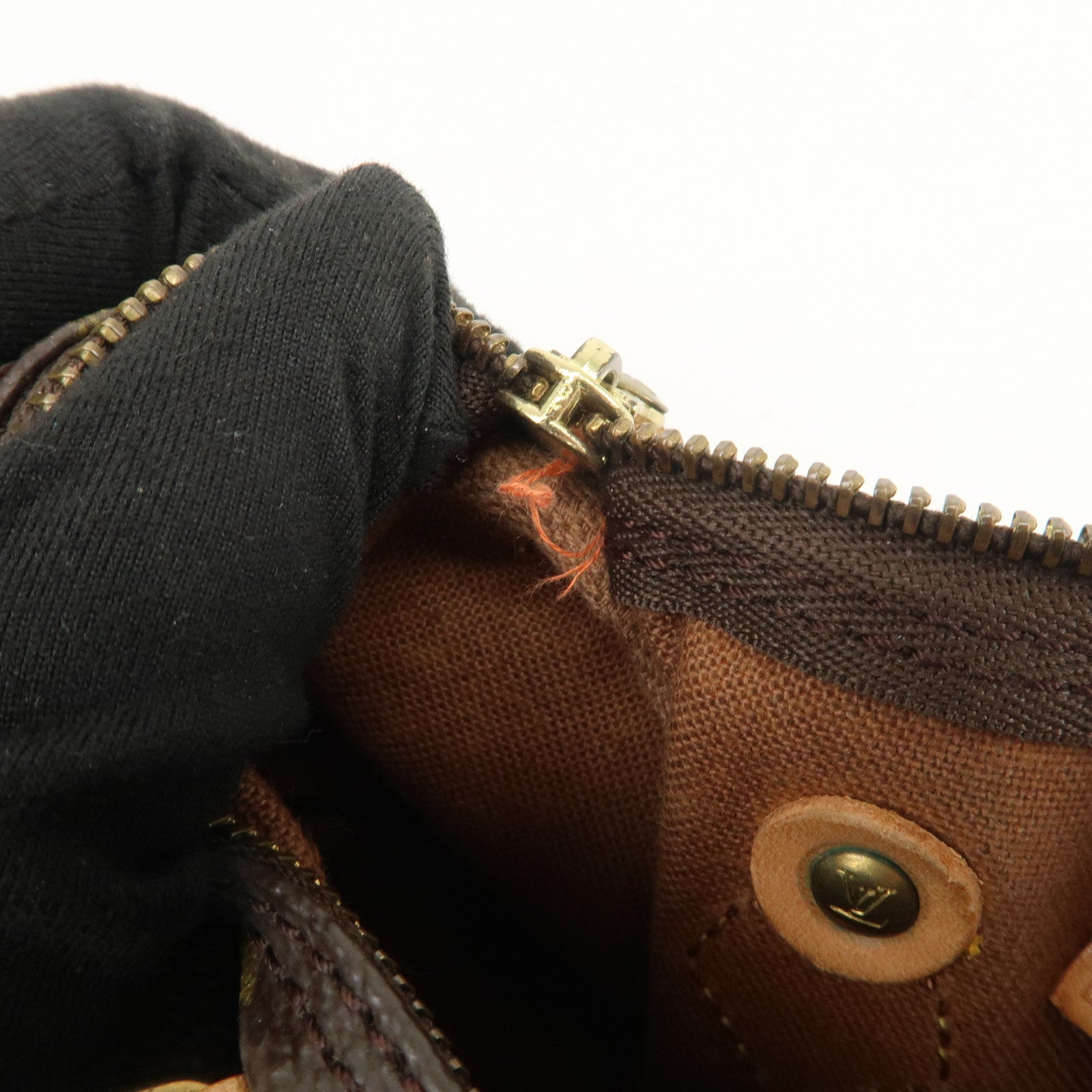 Louis Vuitton Monogram Mini Speedy Hand Bag Boston Bag Brown M41534