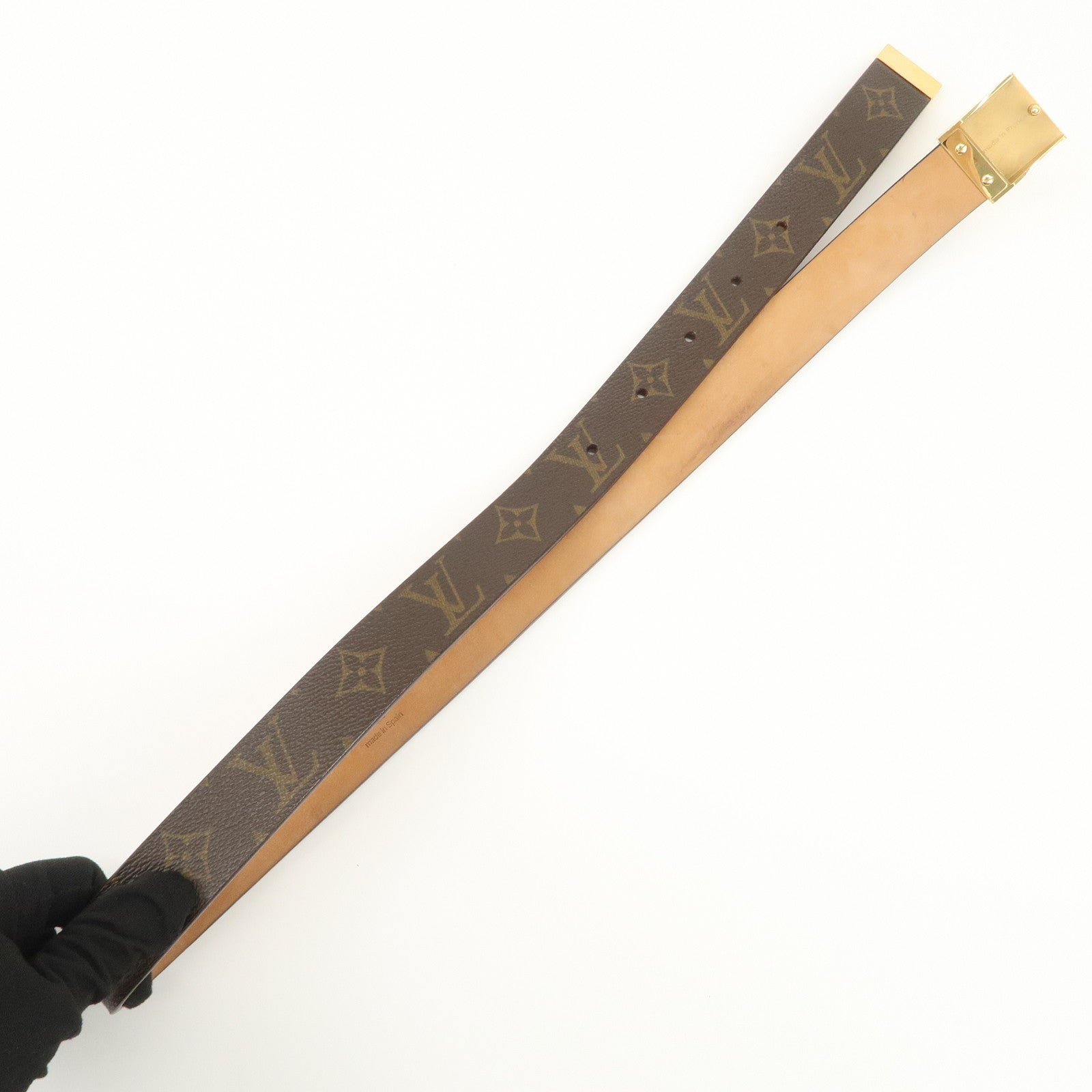 Louis Vuitton Monogram Ceinture Carre Belt Brown M6800