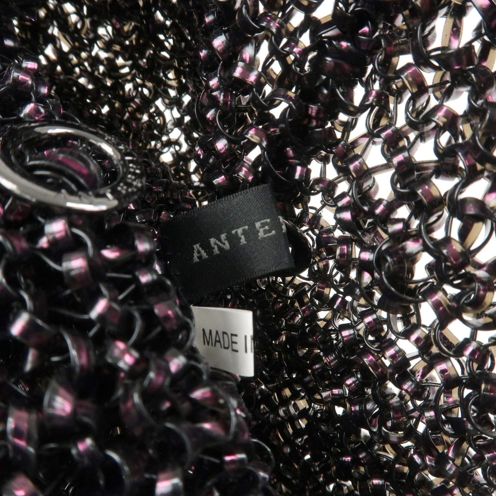 ANTEPRIMA Wire Bag PVC Hand Bag Shoulder Bag Black Pink