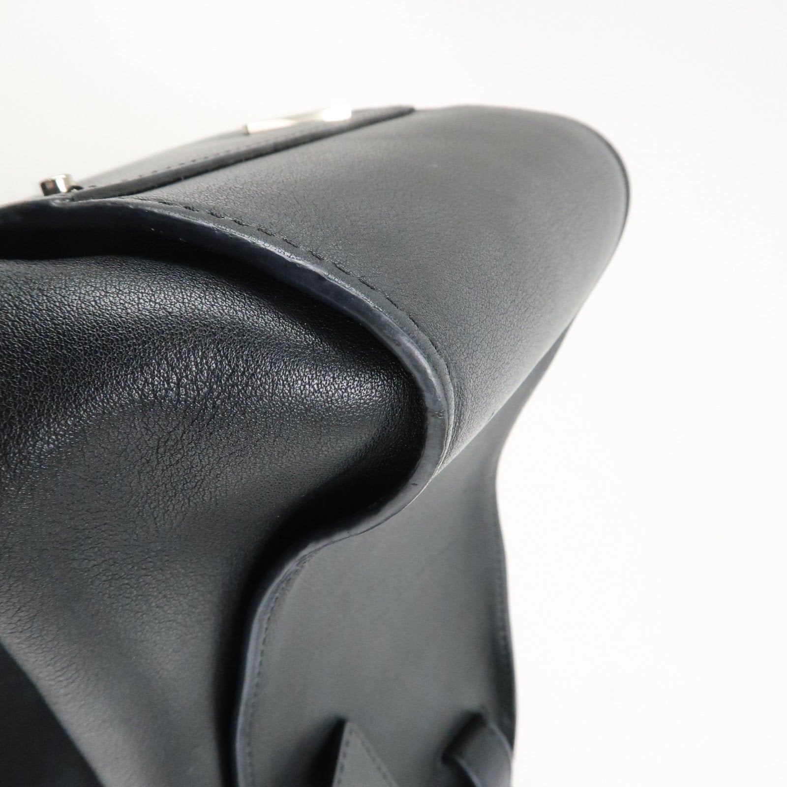 LOEWE Anagram Leather Hammock Small Shoulder Bag Black