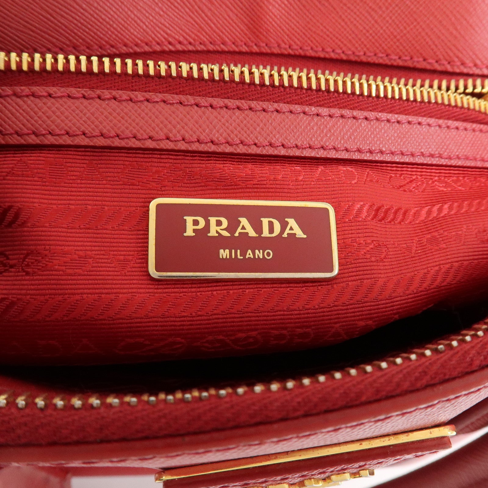 PRADA Saffiano Leather Galleria 2Way Shoulder Bag Hand Bag 1BA863