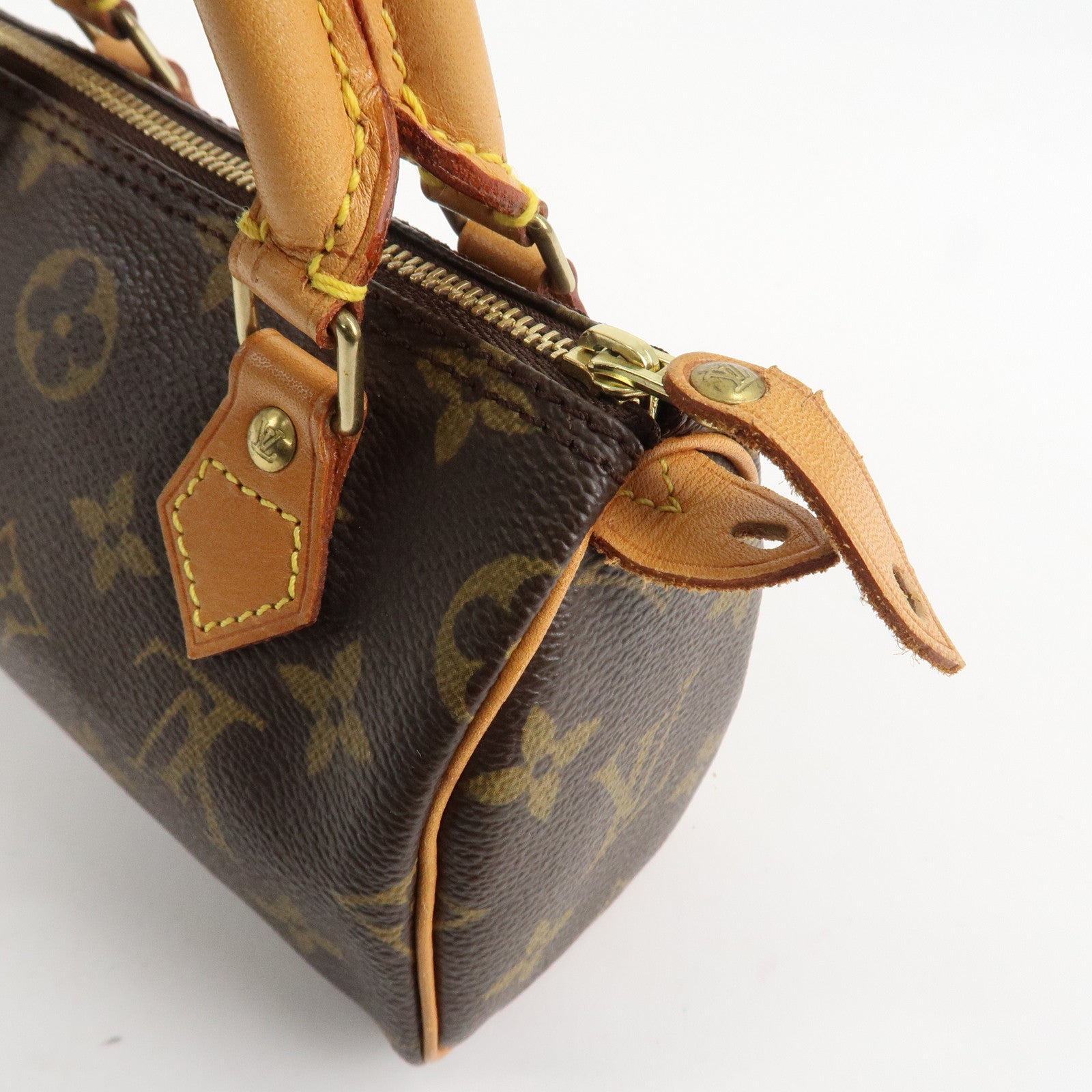 Louis Vuitton Monogram Mini Speedy Hand Bag Brown M41534 Used