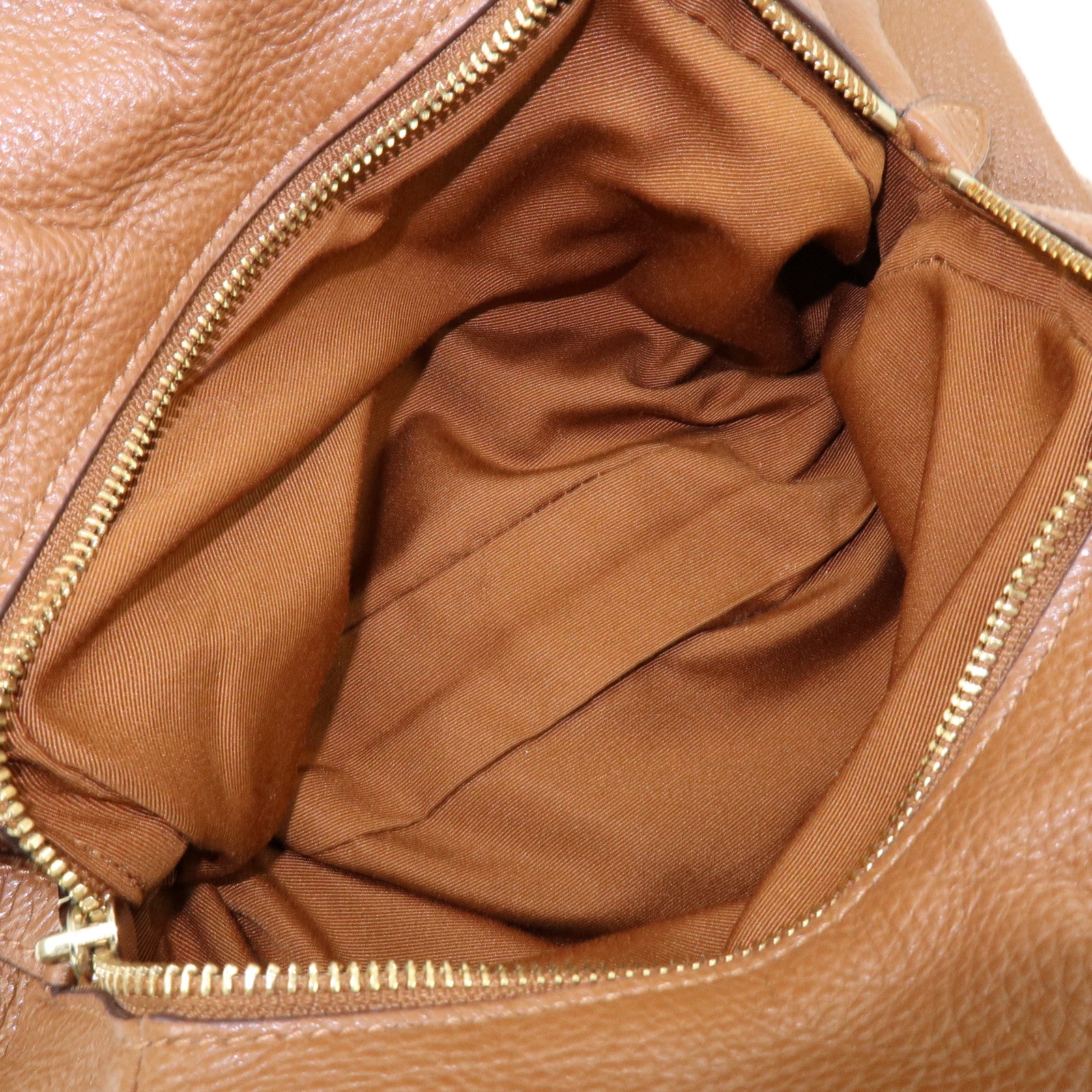 COACH Leather Shoulder Bag Hand Bag Brown