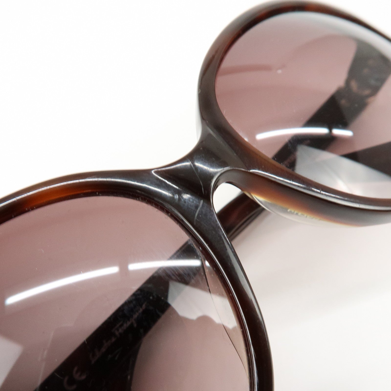 Ferragamo Gancini Plastic Sunglasses Brown SF713SA 214 130