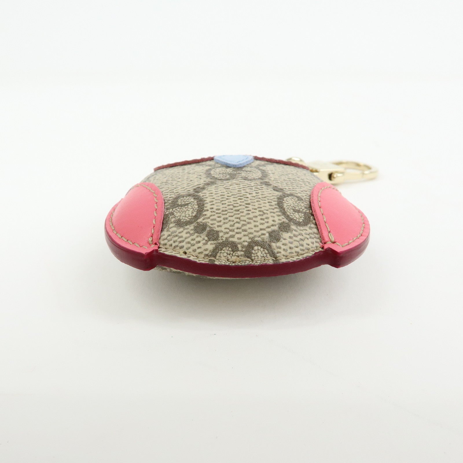 GUCCI GG Supreme Canvas Leather Bag Key Charm Owl Beige 821813