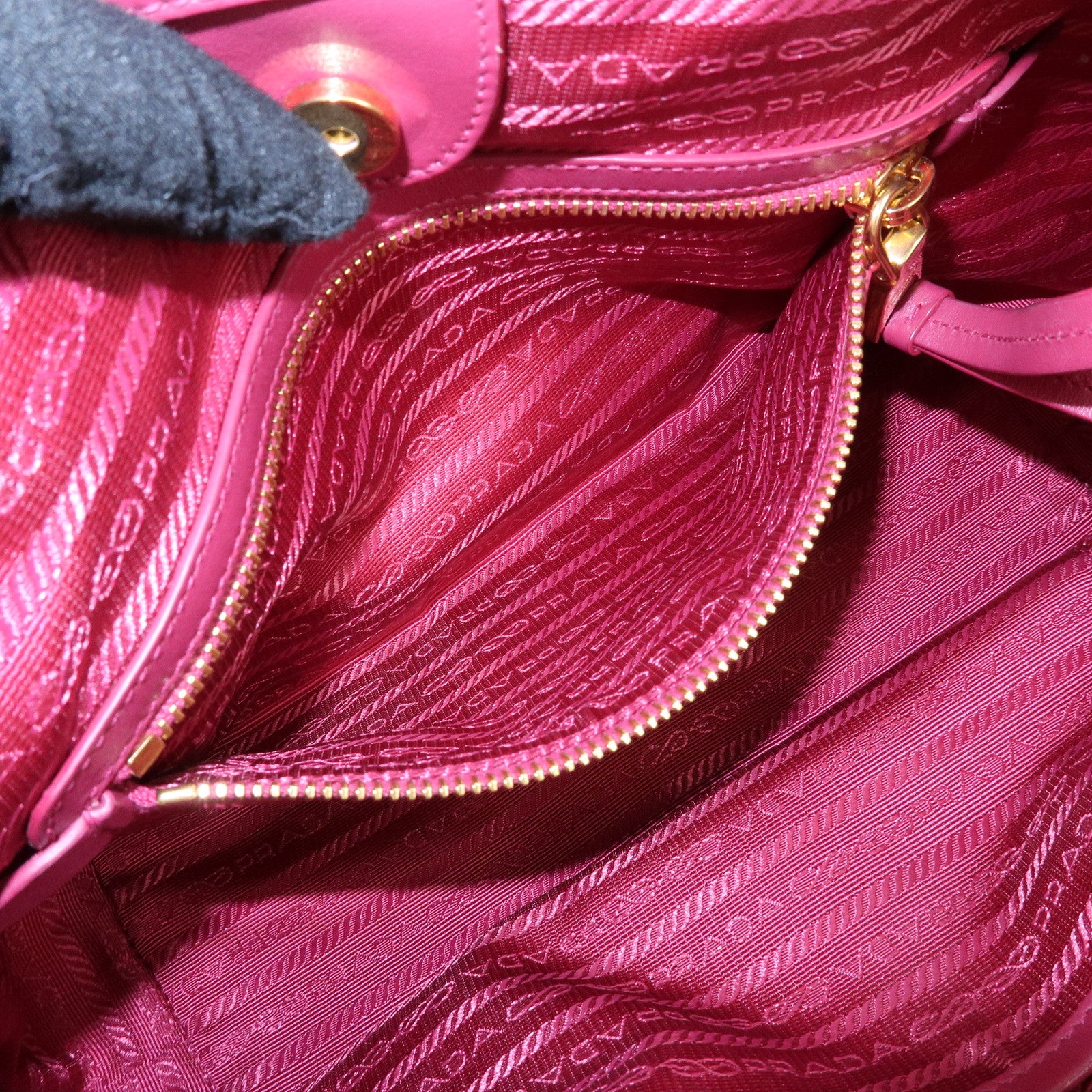 PRADA Nylon Leather 2Way Bag Hand Bag Shoulder Bag Pink 1BA172