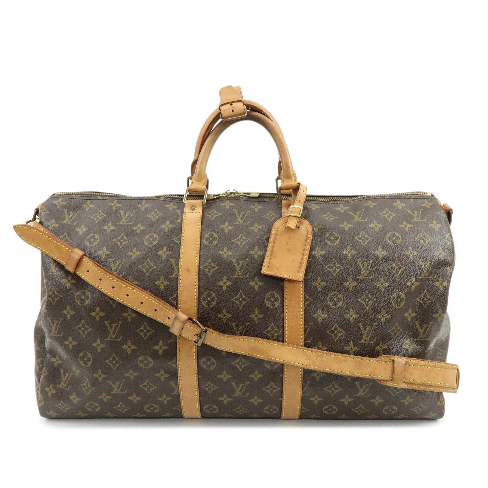 Louis Vuitton Monogram Keep All Bandouliere 55 Boston Bag M41414