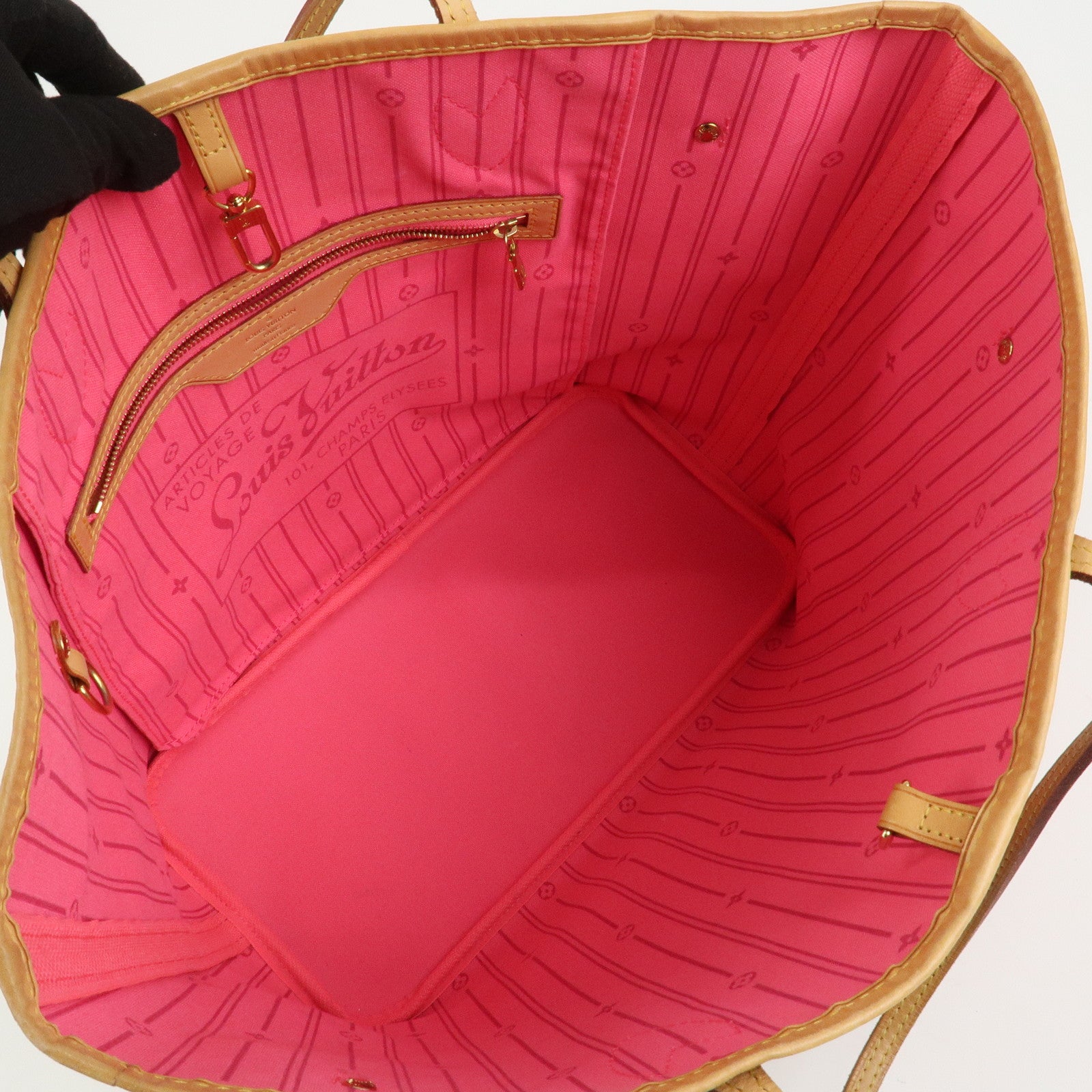 Louis Vuitton Monogram Rose Neverfull MM Tote Shoulder Bag M48613