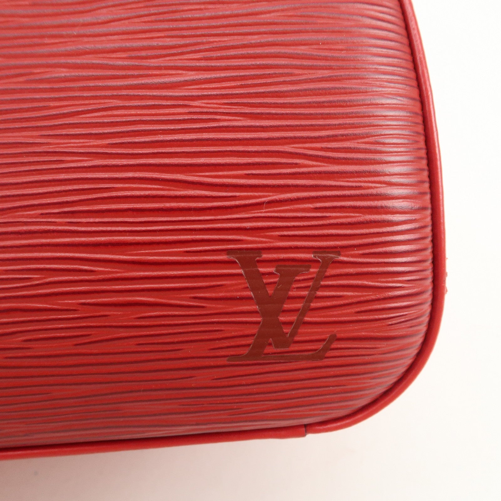 Louis Vuitton Epi Leather Jasmine Hand Bag Castilian Red M52087