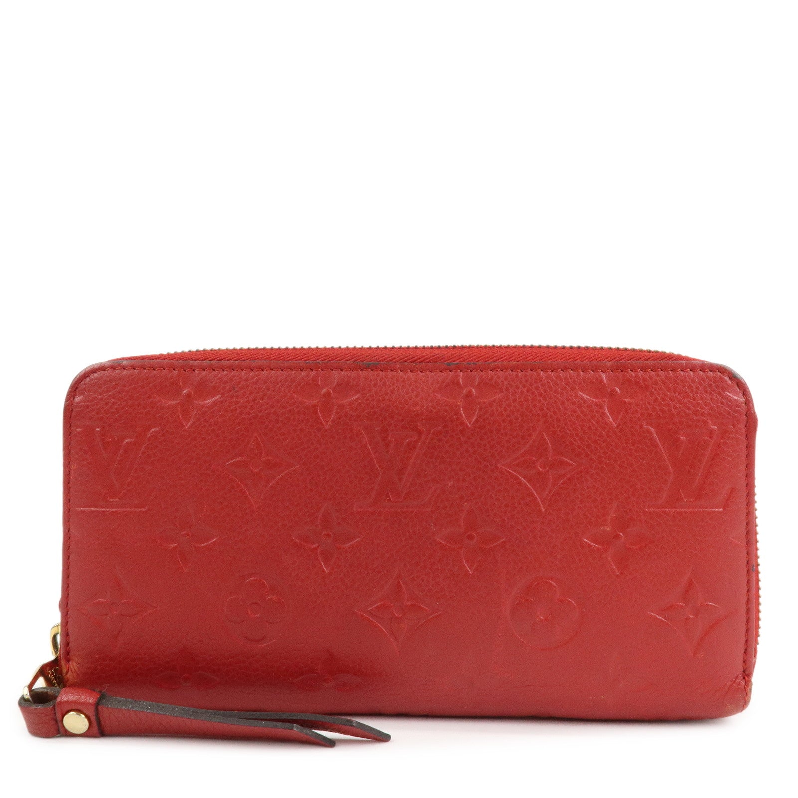 Louis Vuitton Monogram Empreinte Zippy Long Wallet Cerise M60737
