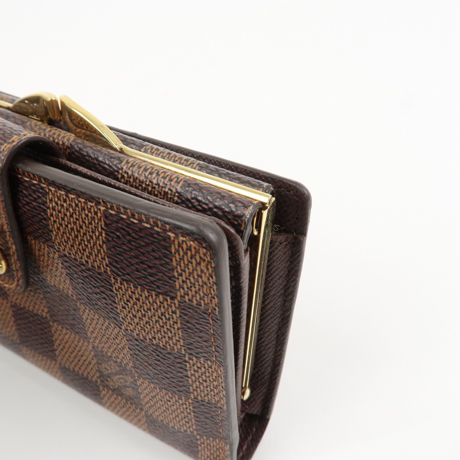Louis Vuitton Damier Portefeuille Viennois Canvas Bi-fold Wallet Brown N61674