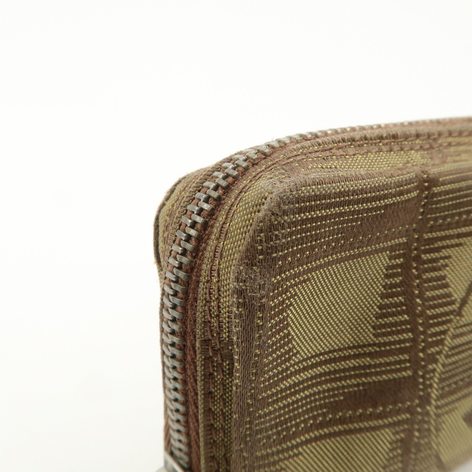 CHANEL New Travel Line Nylon Jacquard Cosmetic Pouch Khaki