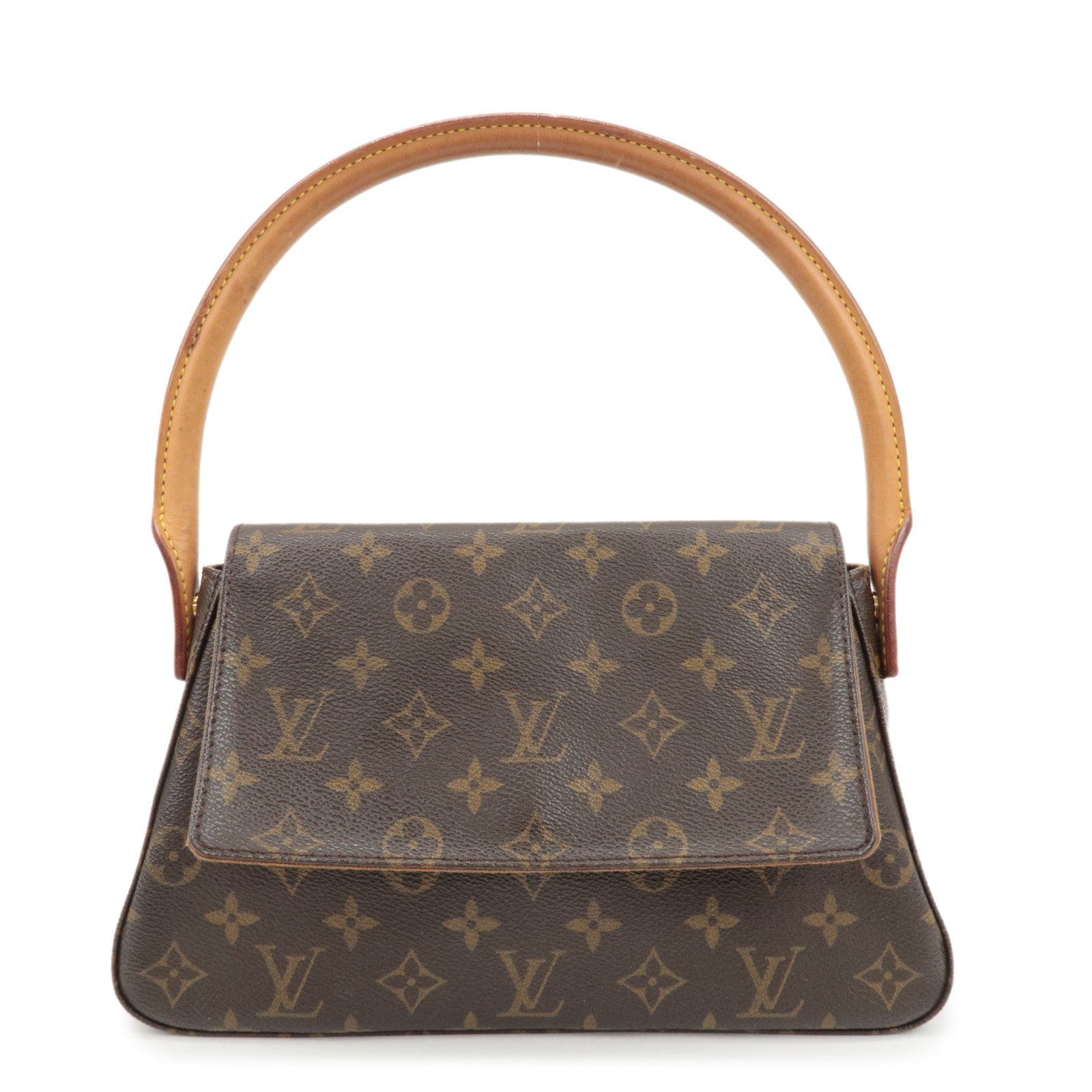 Louis Vuitton Monogram Mini Looping Shoulder Bag Brown M51147 Used