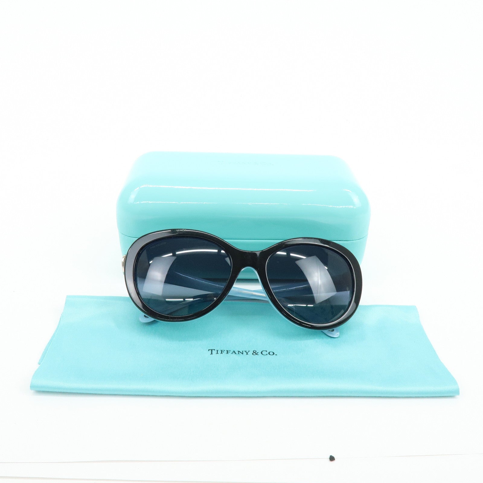 Tiffany & Co Return to Tiffany Plastic Sunglasses Black Light Blue