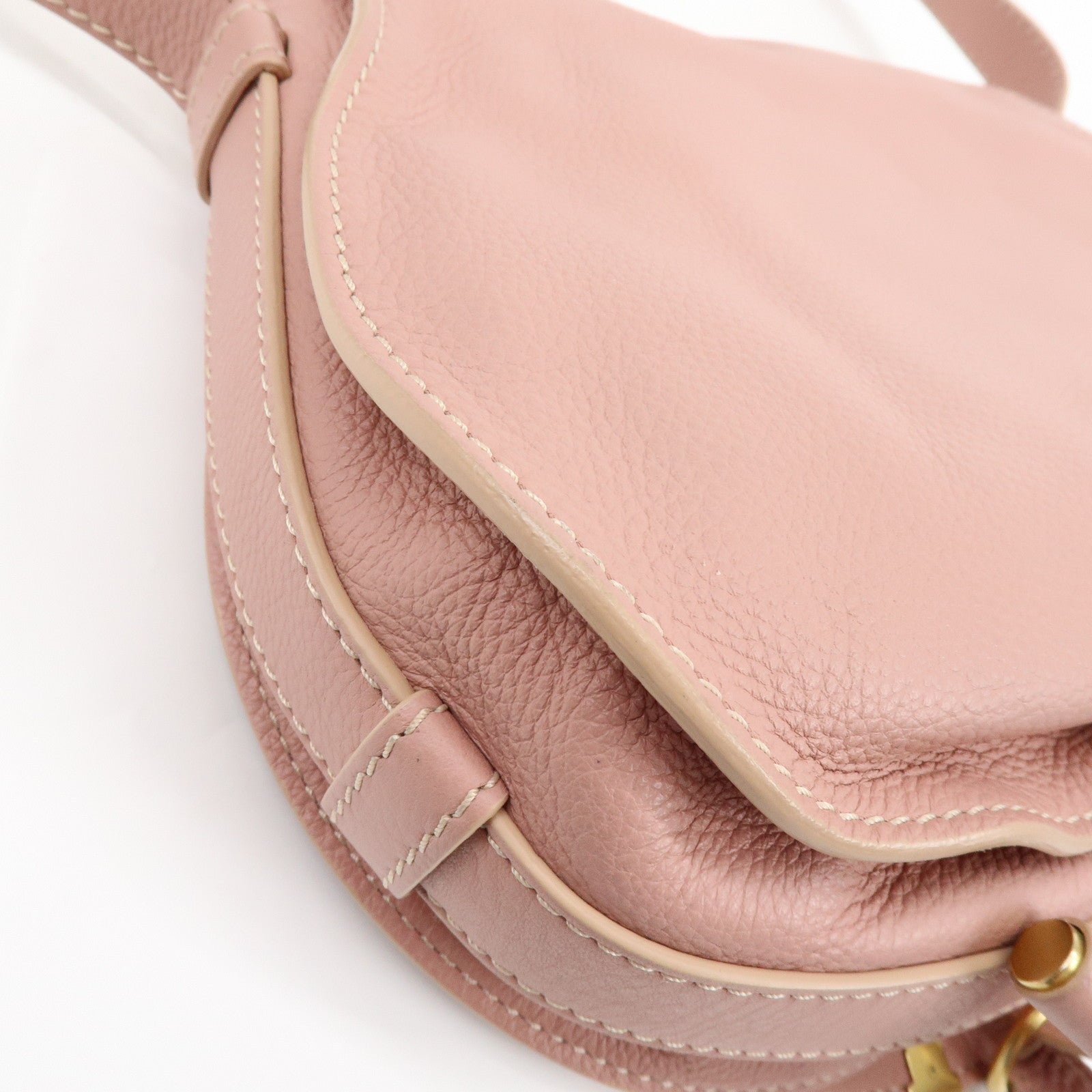 Chloe Marcie Leather Shoulder Bag Crossbody Bag Pink