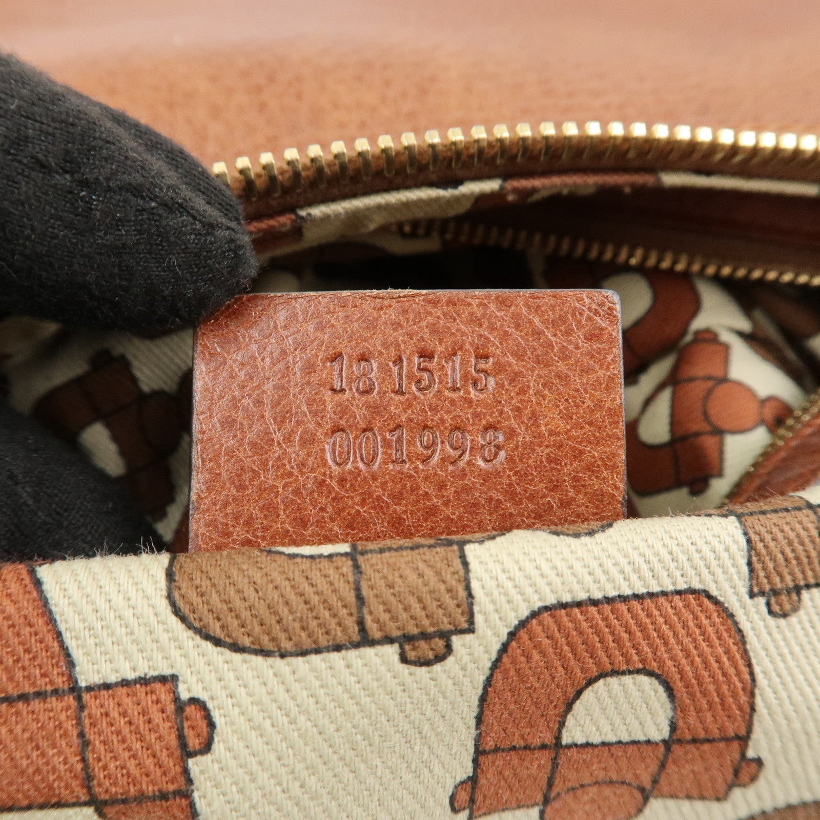 GUCCI Guccissima Leather Shoulder Bag Hand Bag Brown 181515