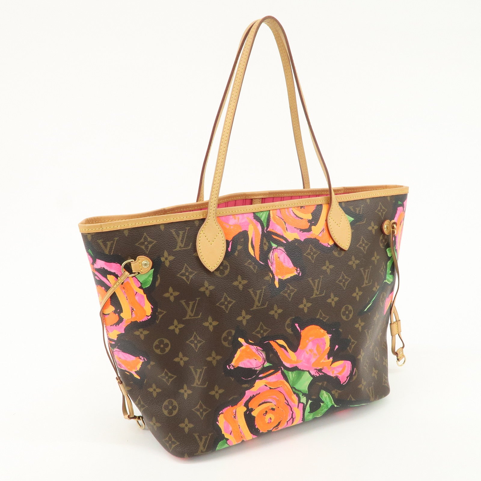 Louis Vuitton Monogram Rose Neverfull MM Tote Shoulder Bag M48613