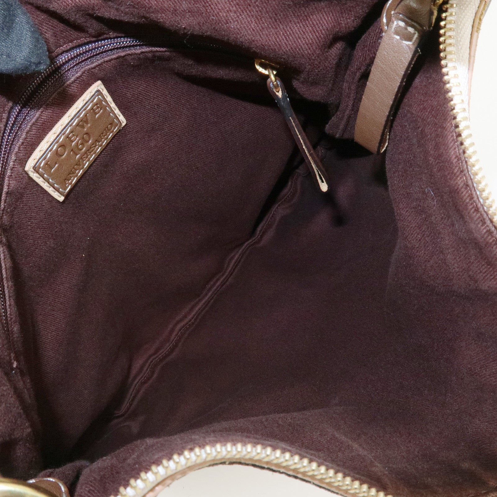 LOEWE Anagram Canvas Suede Leather Shoulder Bag 160th Anniversary