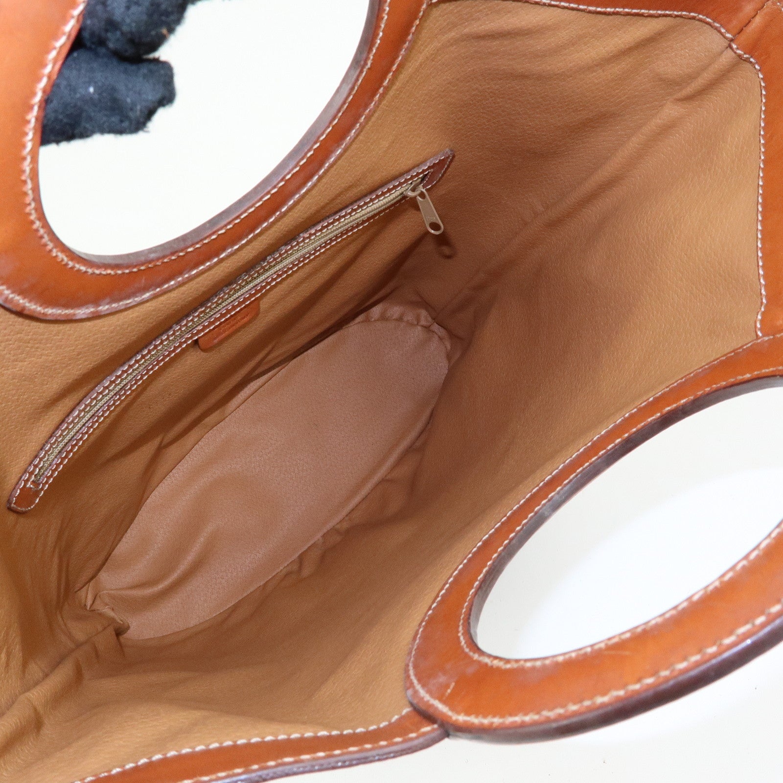 CELINE Macadam PVC Leather Hand Bag Tote Bag Brown