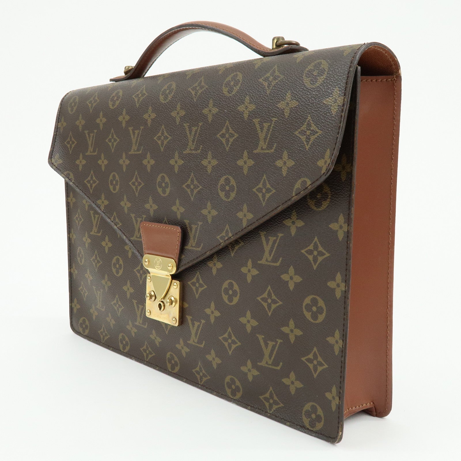 Louis Vuitton Monogram Porte Documents Bandoulière Brown M53338