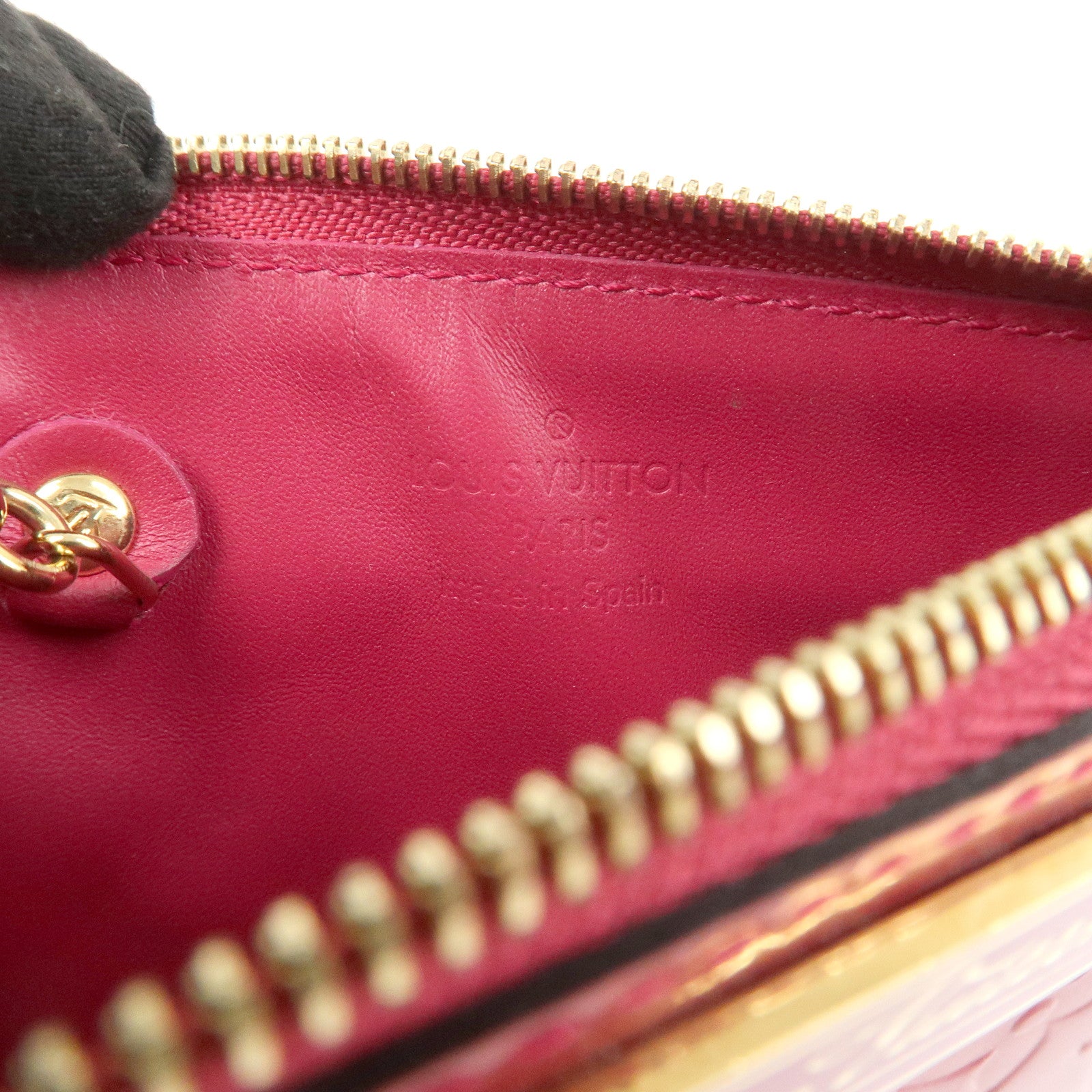Louis Vuitton Monogram Vernis Pochette Cles NM Rose Indien M61466