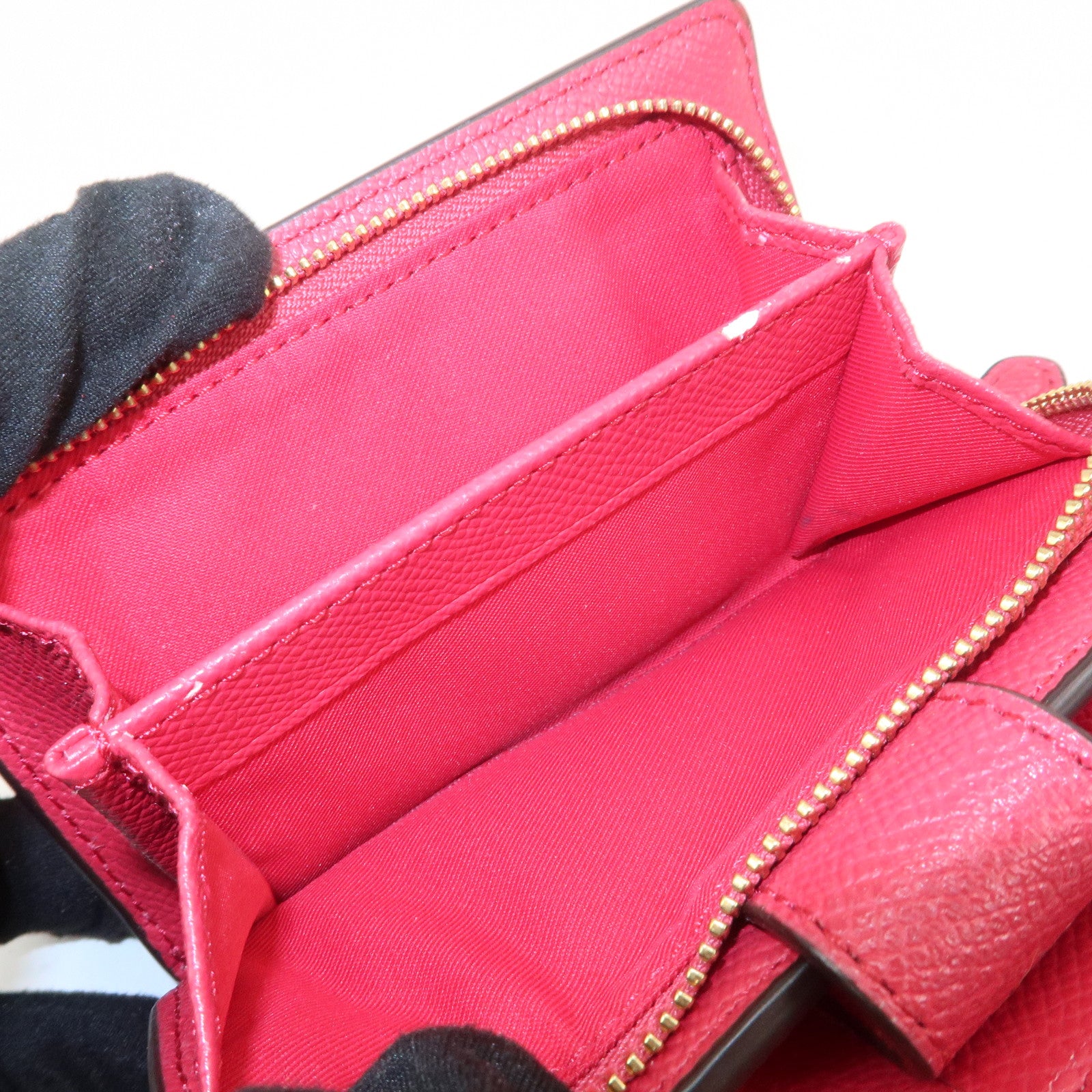 COACH Set of 5 Signature PVC Leather Compact Wallets Brown Red