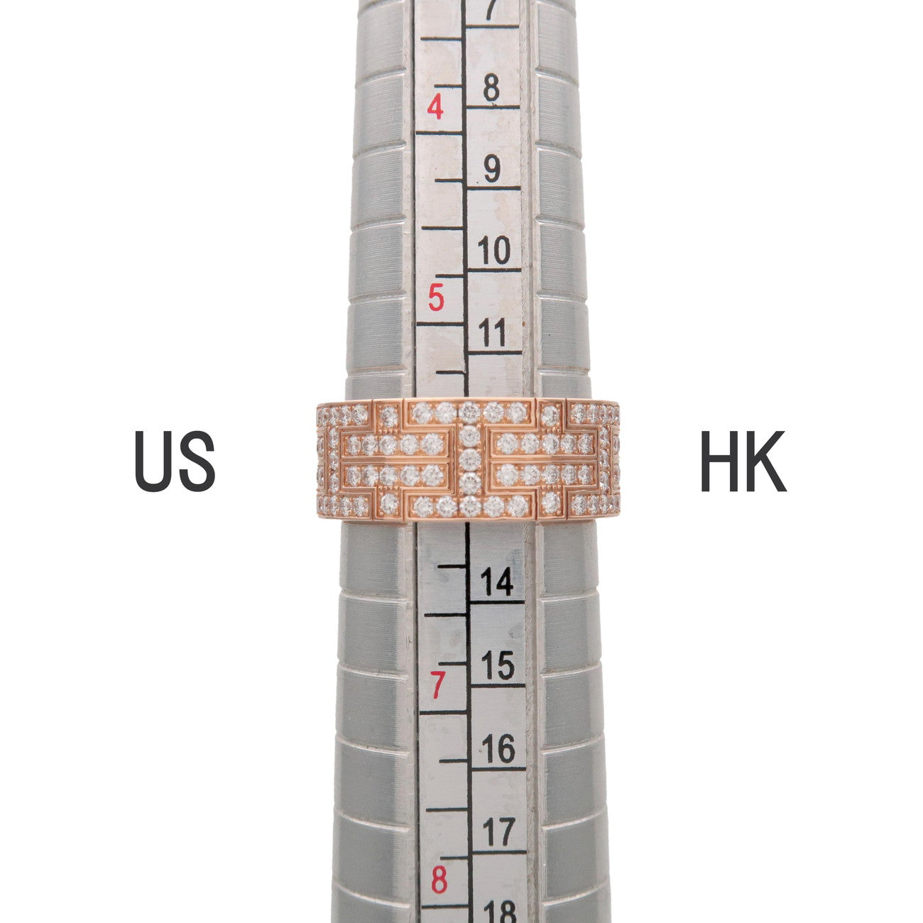 HERMES Kilim Ring K18 750PG Rose Gold 1.18ct Diamond #51 US5.5-6