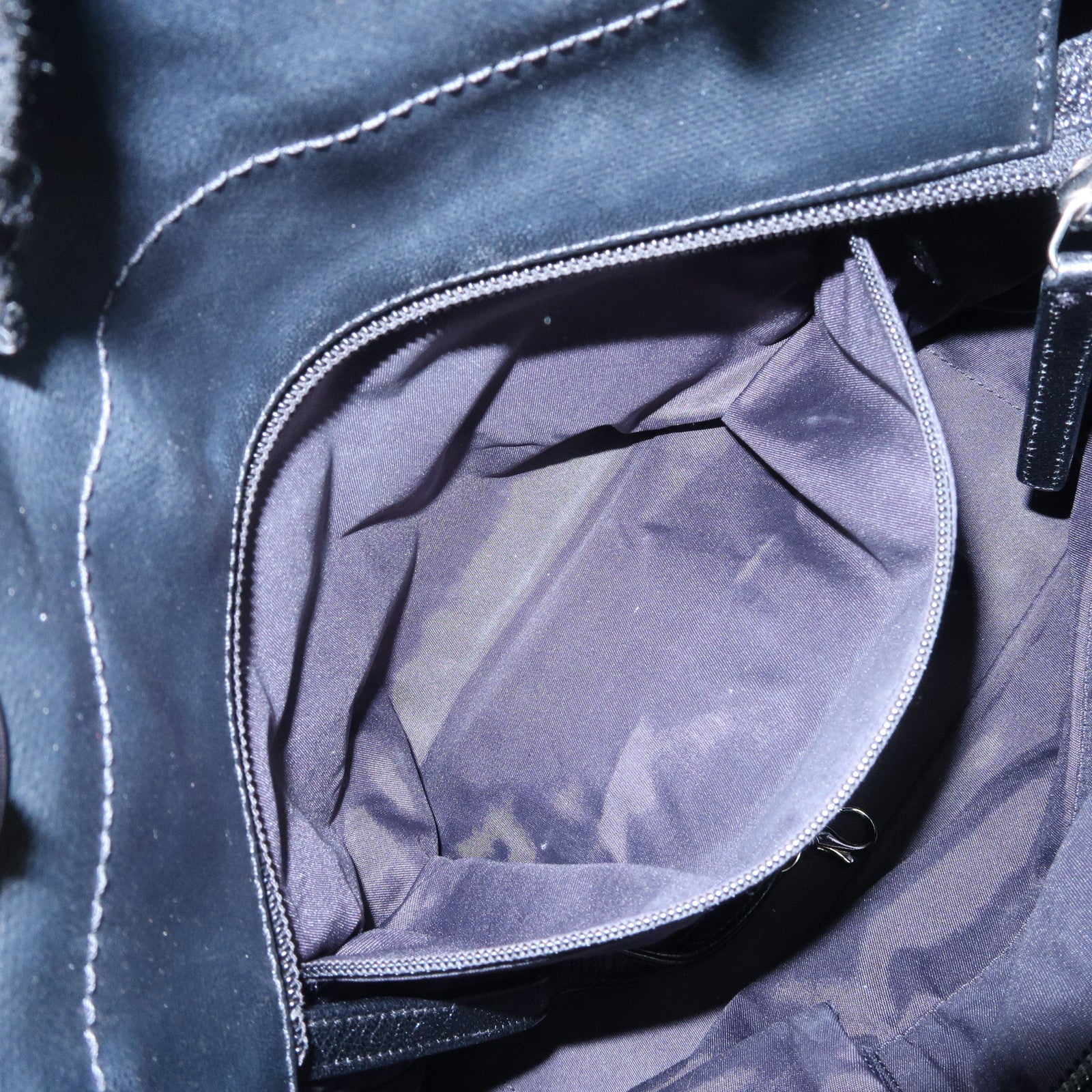 CHANEL Paris Biarritz PM Coated Canvas Leather Tote Bag Black A34208 Used