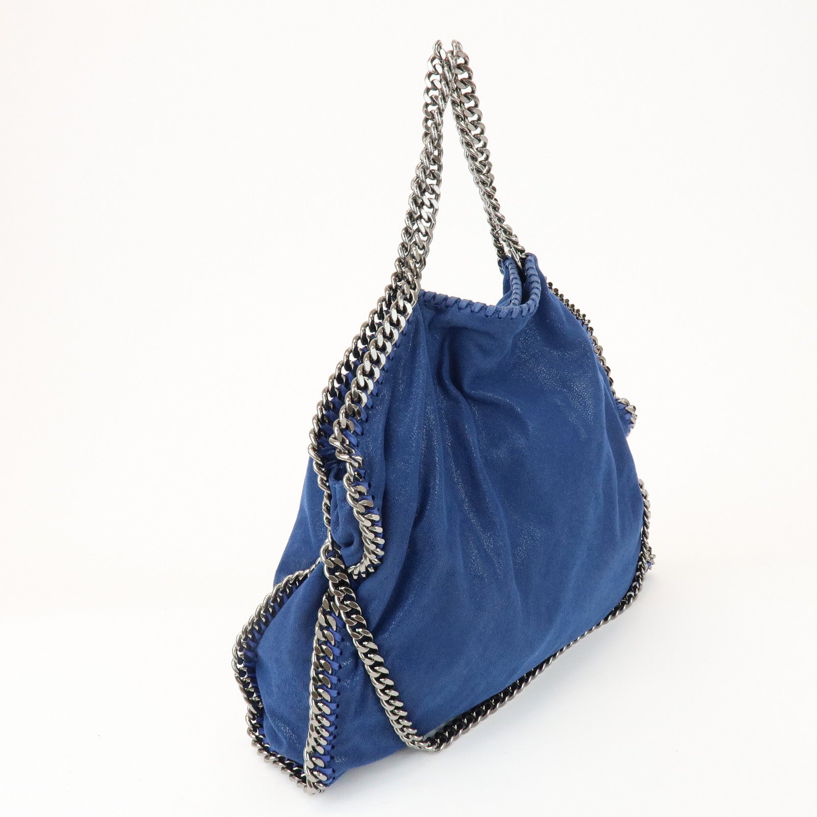 STELLA MCCARTNEY Falabella 2Way Shoulder Bag Tote Bag Blue Silver