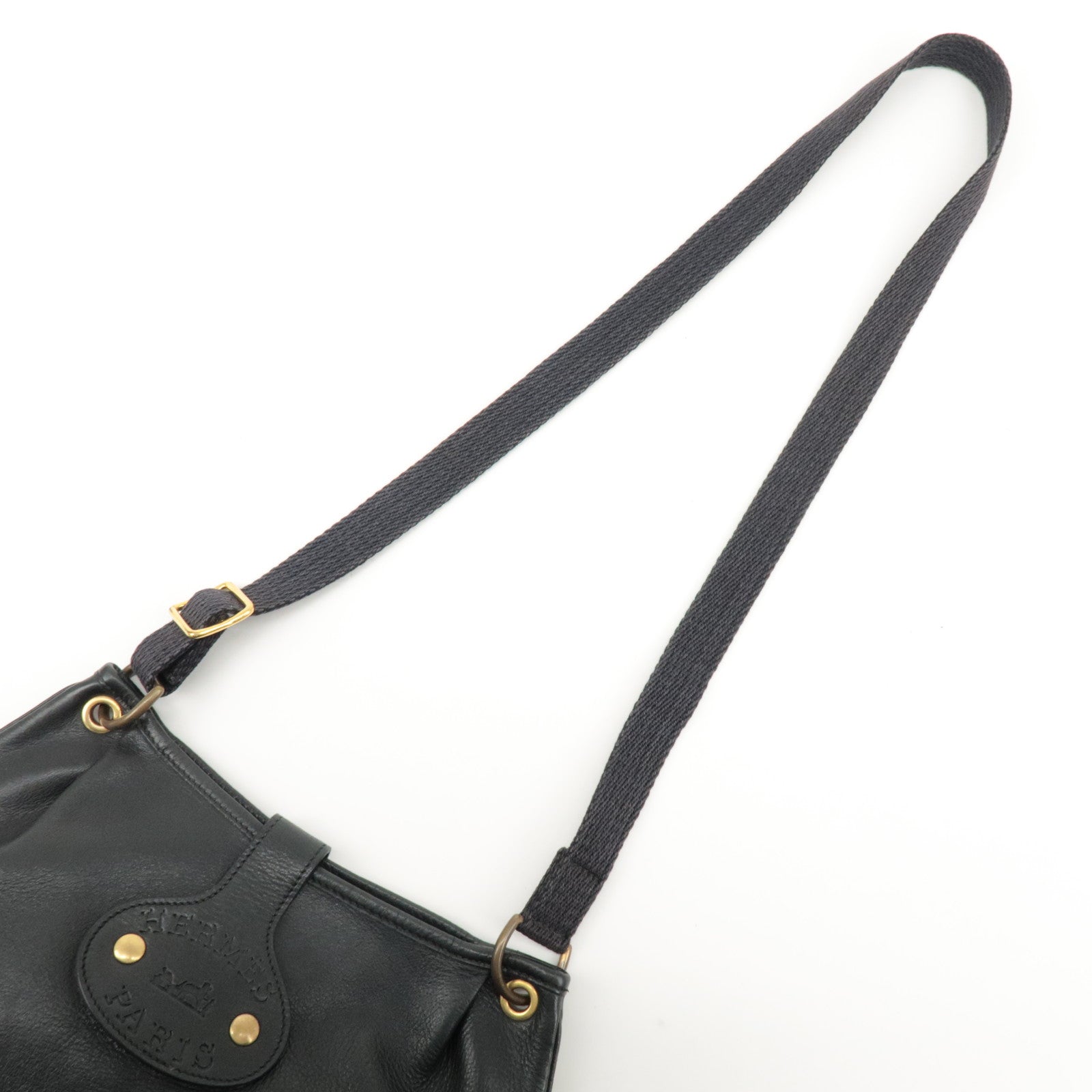 HERMES Mini Rodeo Leather Shoulder Bag Crossbody Bag Q Engraved Used